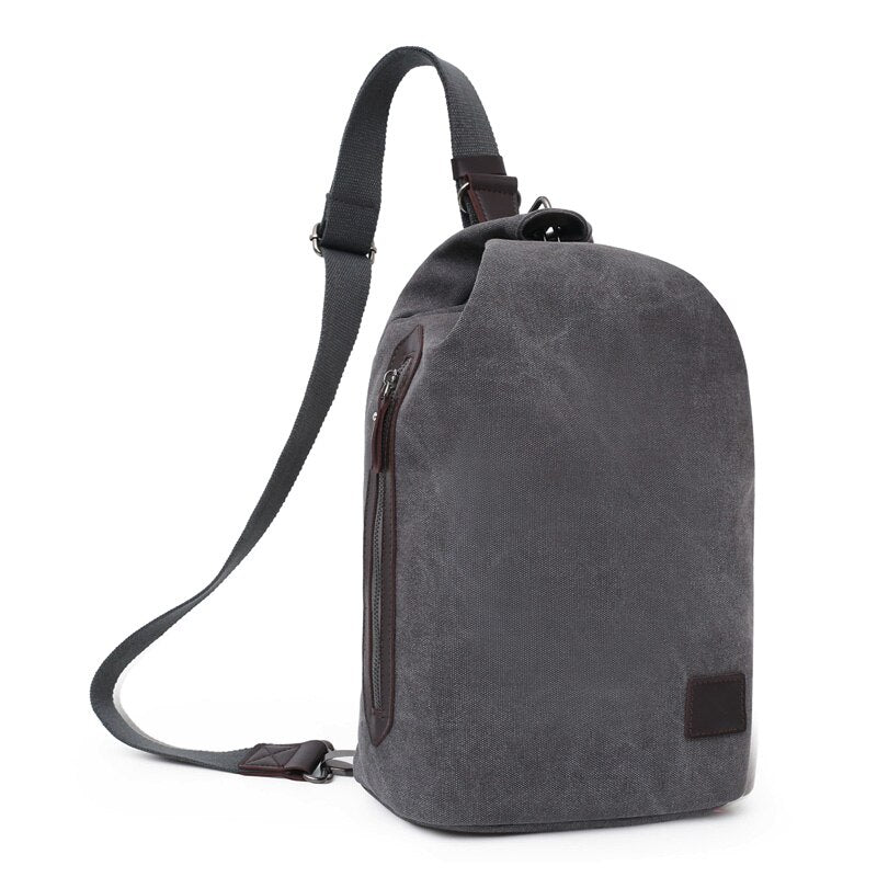 Canvas Chest Pack Men Single Backpacks Male Casual Schoolbag For Boys Travel Shoulder bags High Quality Chest Bag