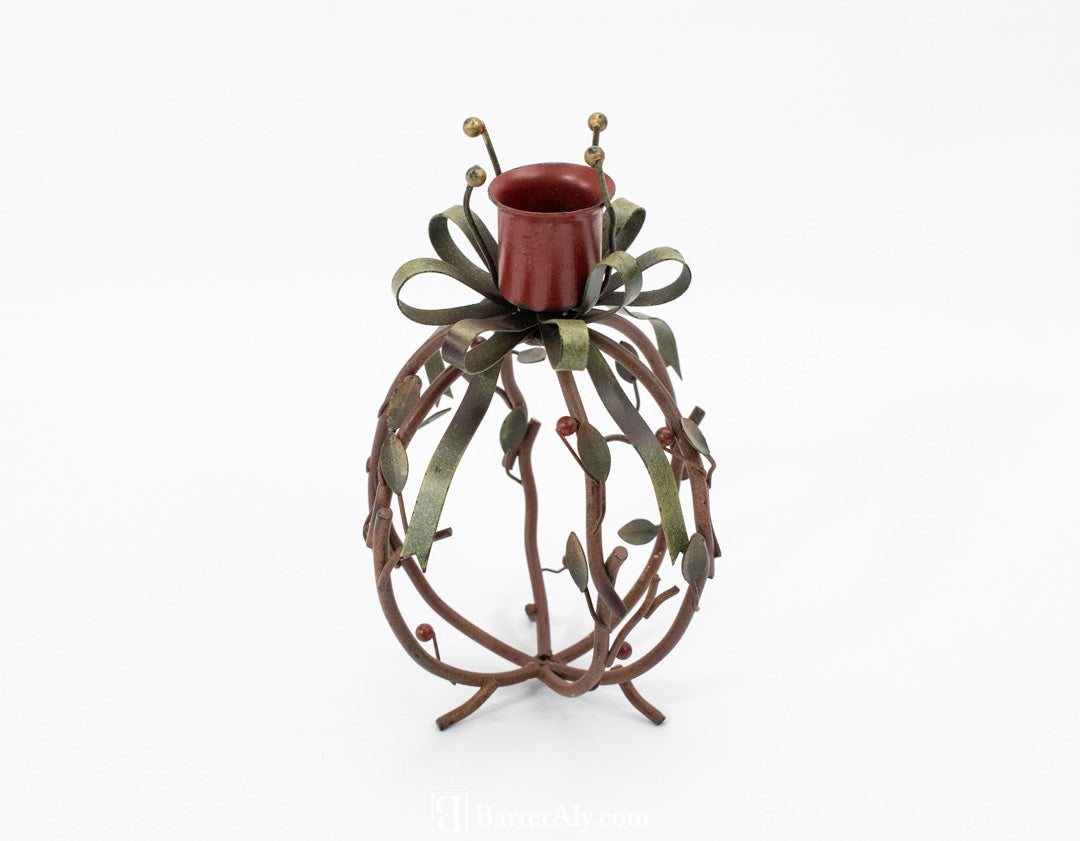 Christmas candle Holder Holiday Decor used