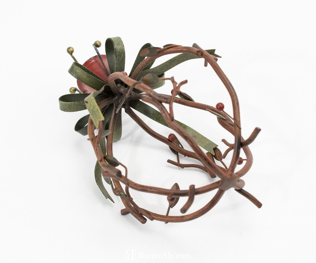 Christmas candle Holder Holiday Decor used