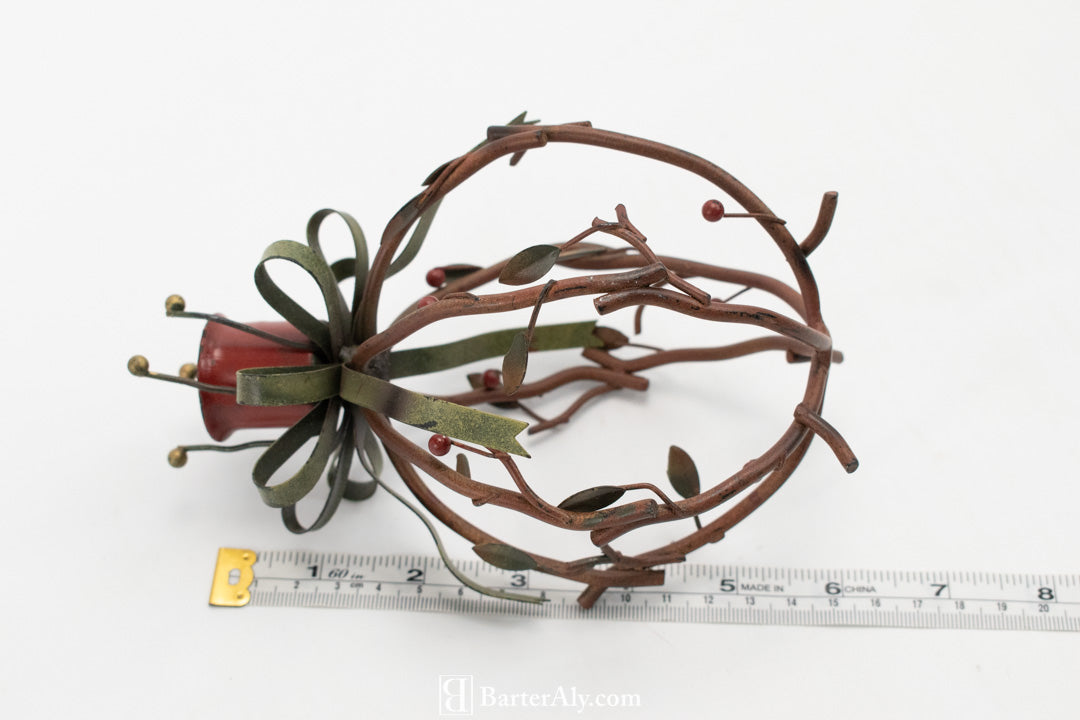 Christmas candle Holder Holiday Decor used