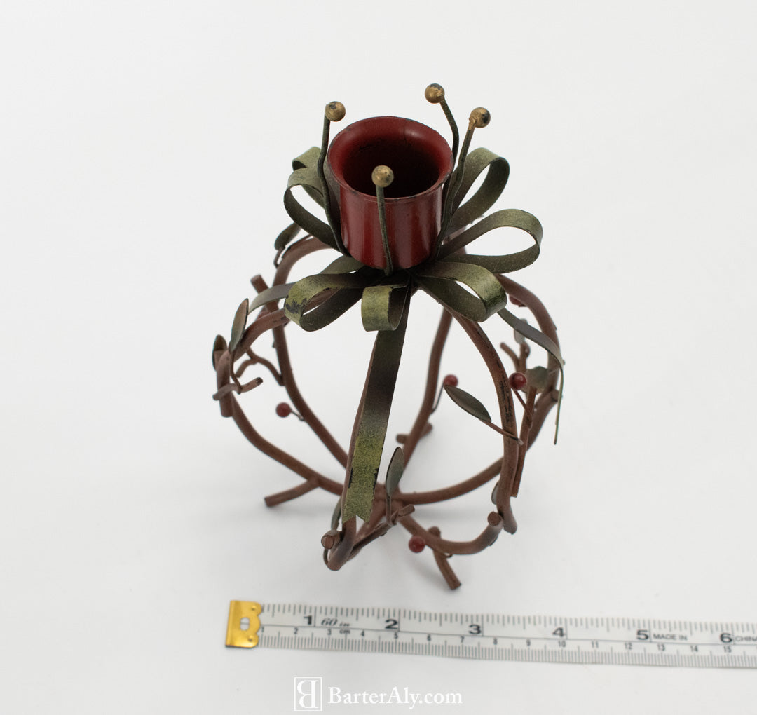 Christmas candle Holder Holiday Decor used
