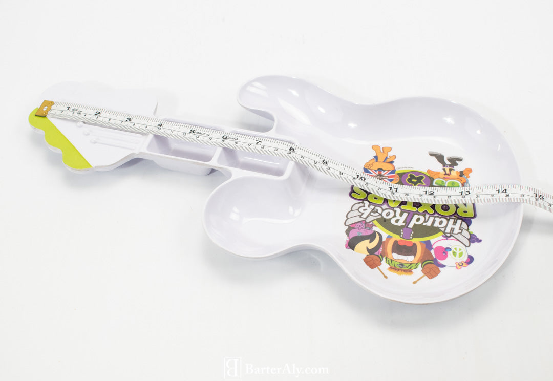 Hard Rock Roxtars Appetizers plate Guitar Used Serving Plate Small