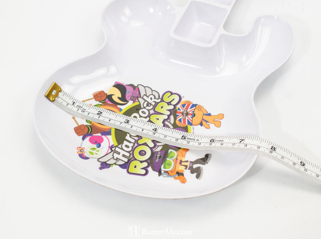 Hard Rock Roxtars Appetizers plate Guitar Used Serving Plate Small