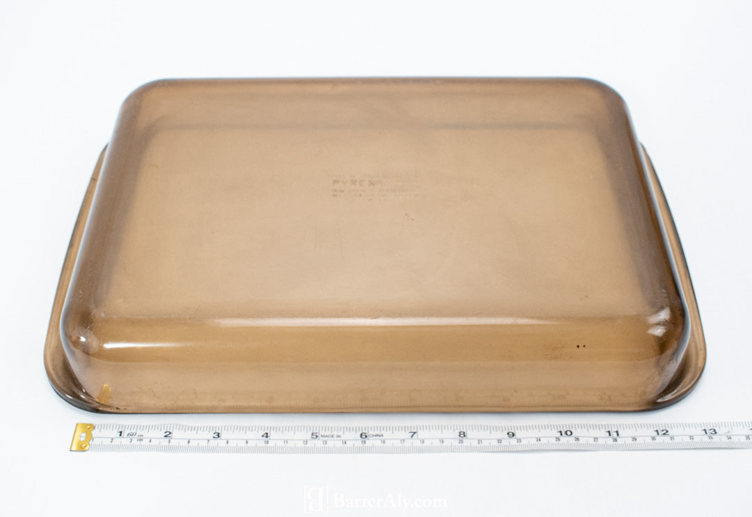 Pyrex H32 Brown Vintage Cooking Glassware 9 X 14 - 3 Qt