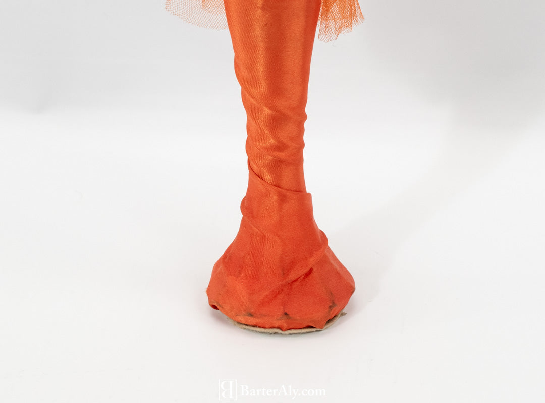 Jewelry Display Stand Orange Dress Neckless Statue Display Used 13 Inch
