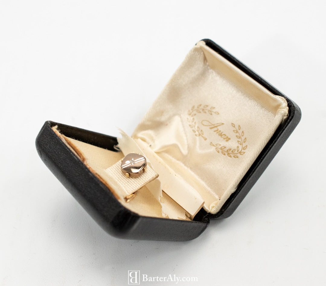 Mens Vintage Cufflinks and Tuxedo Studs Used Black Box