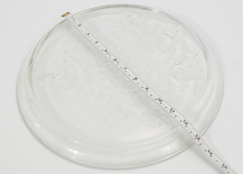 Christmas Cookie Plate Holiday Decretive Glass Plate Clear Christmas Tree Used 13in