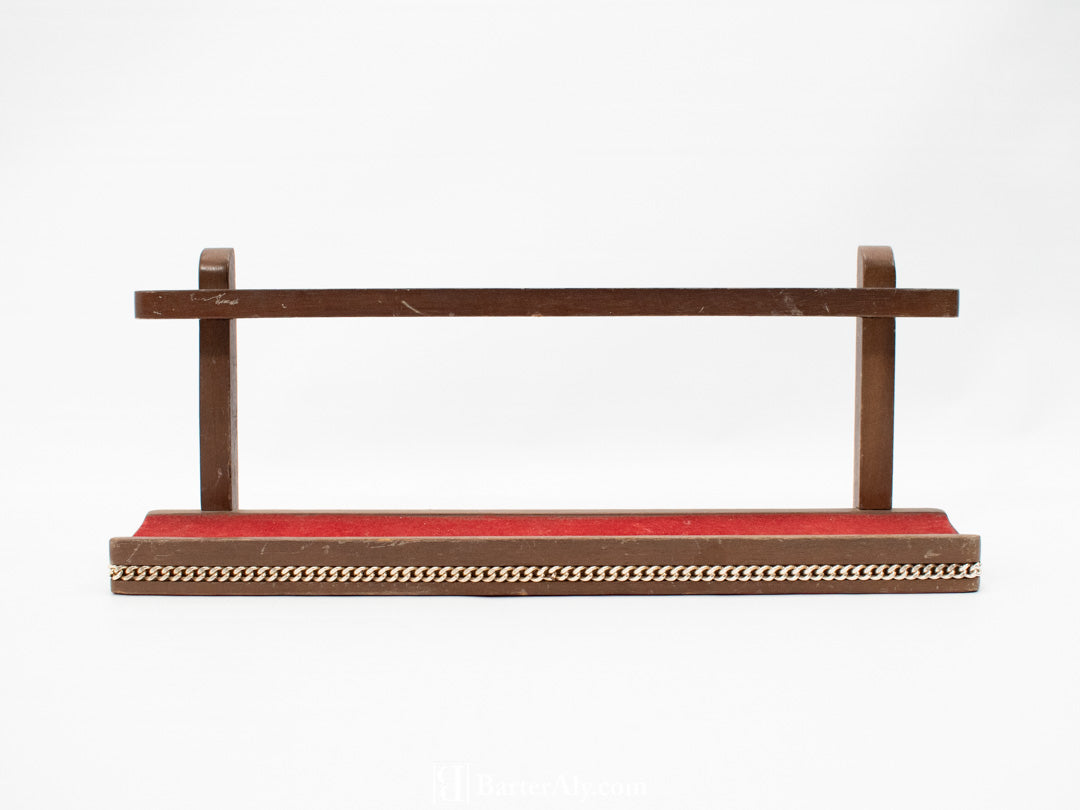 Swank Pipe Wrack Vintage Pipe Holder Red Brown Wood
