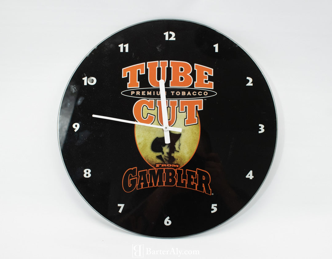 Tube Tobacco Gambler Wall Clock Used