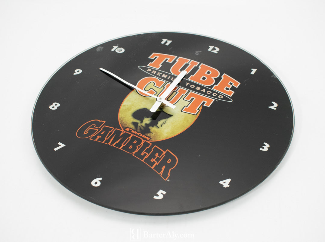 Tube Tobacco Gambler Wall Clock Used