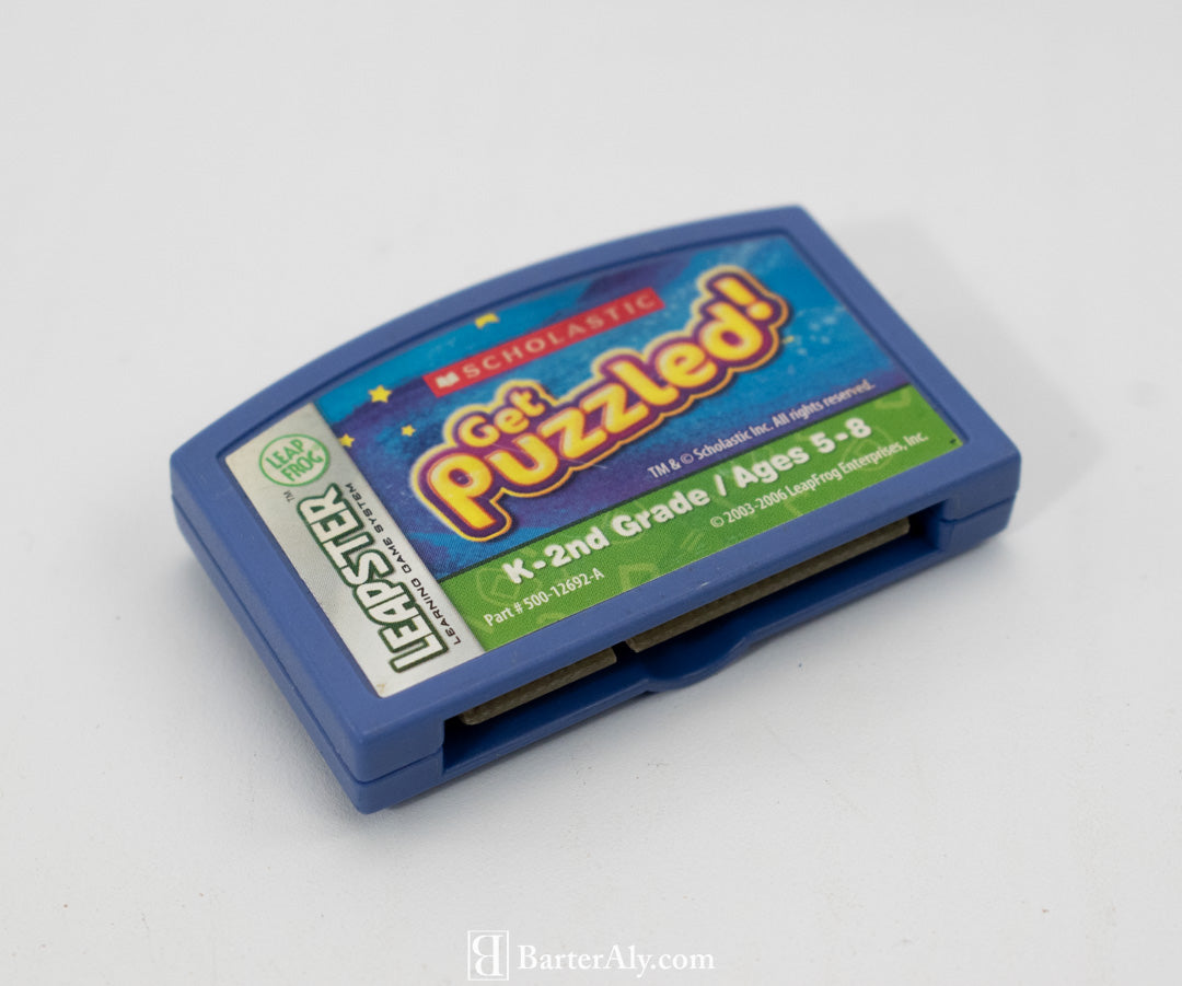 LEAPFROG Leapster Get Puzzled! Game Scholastic K-2nd Grade Age 5-8 Spelling Math