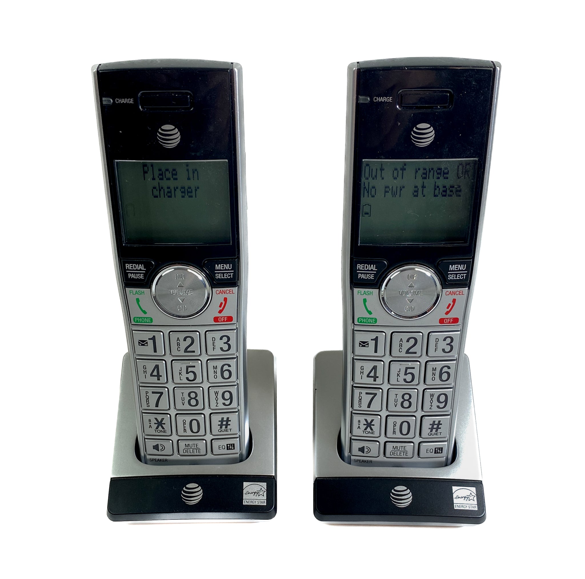 Wireless Phones Home Lan Line Phones Office Phone Set of 2 Used With Charger