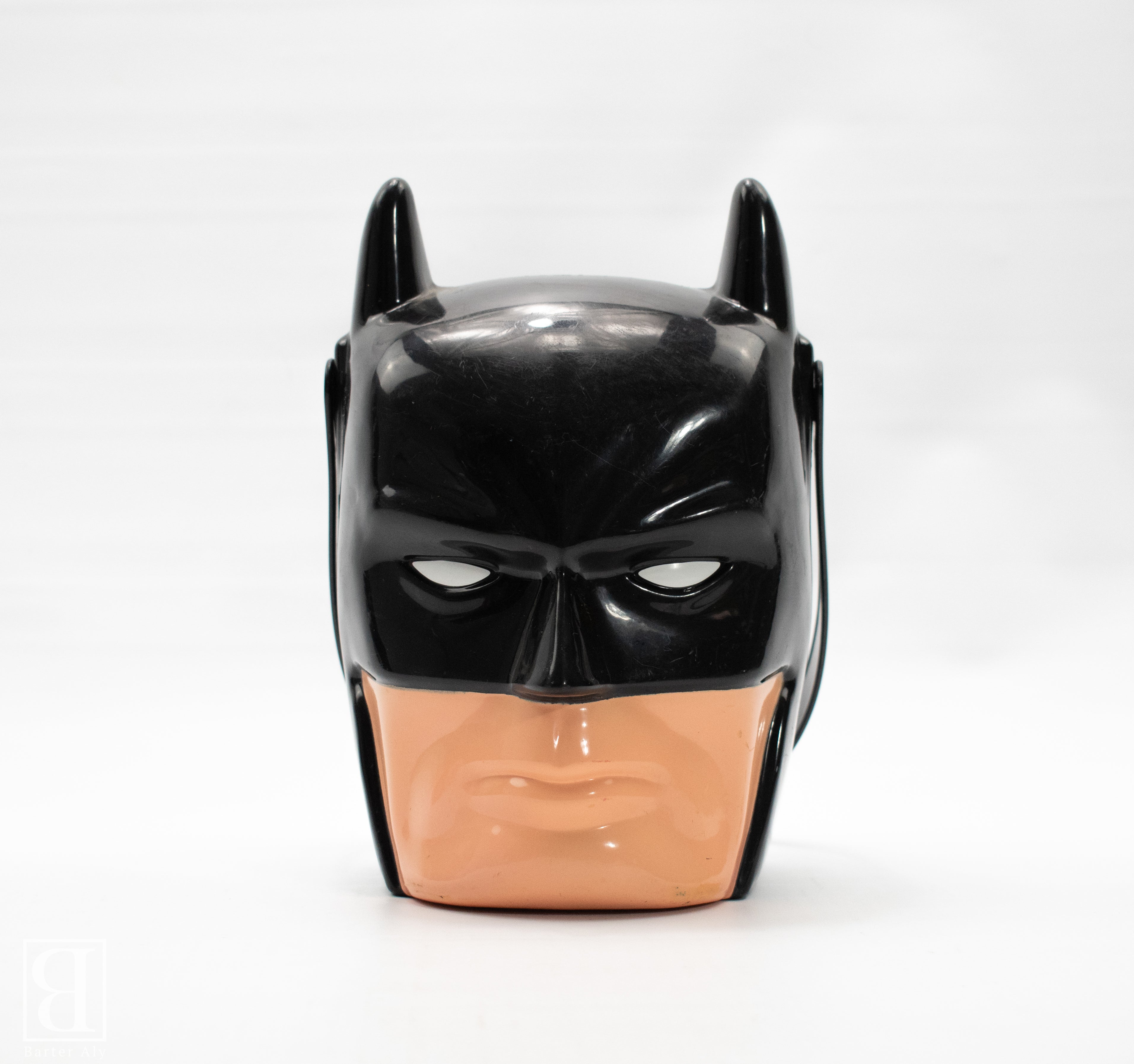 Vintage Halloween Candy Batman Bucket Candy Carry With Handle Used Plastic