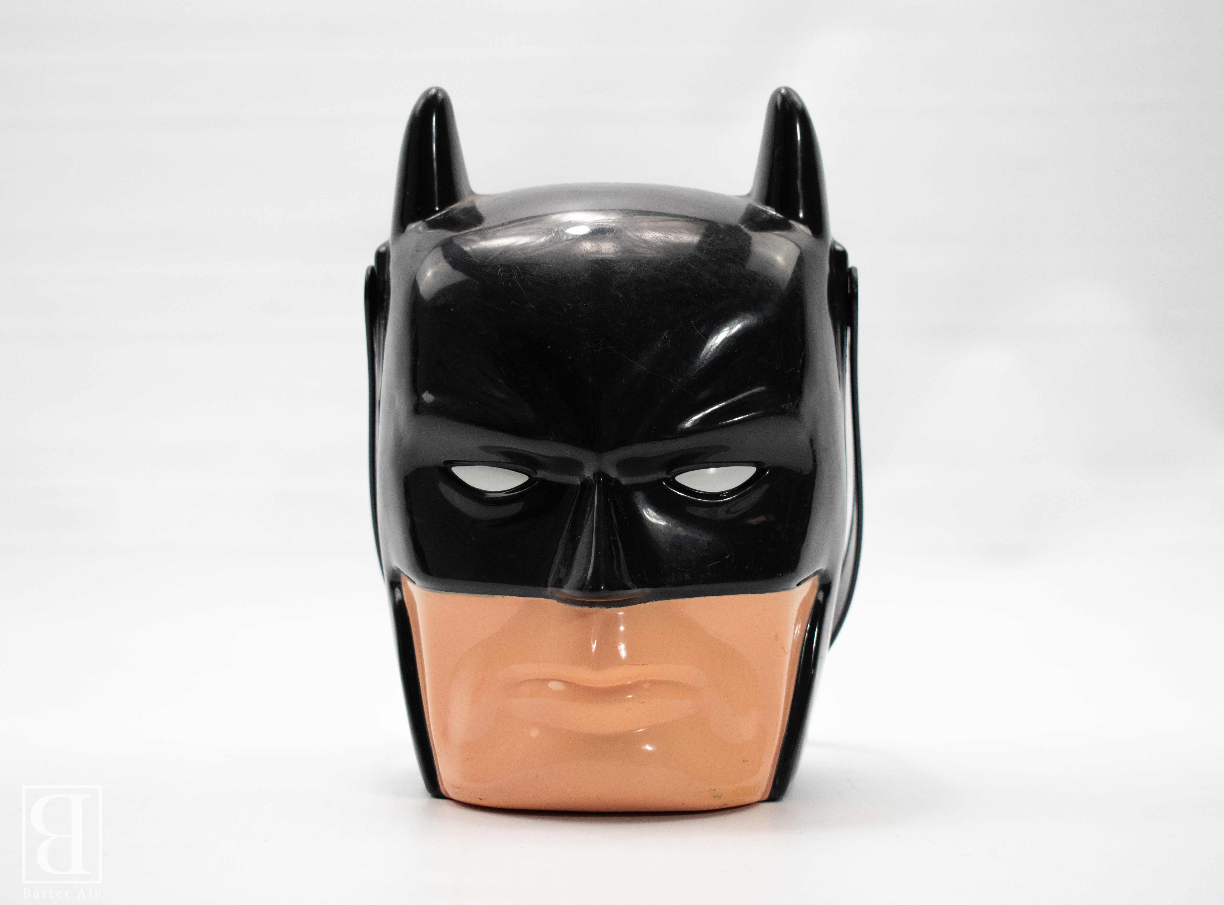 Vintage Halloween Candy Batman Bucket Candy Carry With Handle Used Plastic