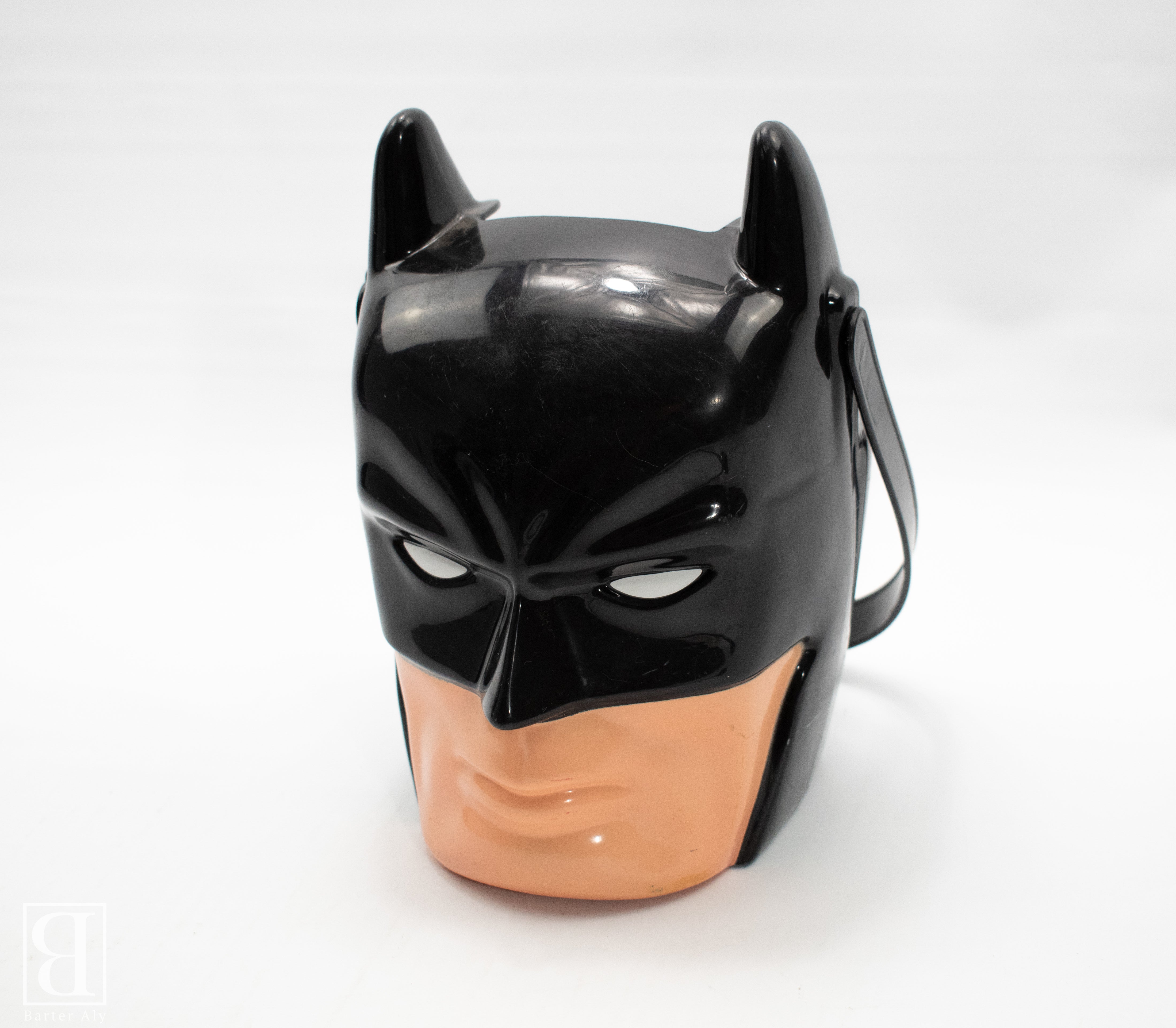 Vintage Halloween Candy Batman Bucket Candy Carry With Handle Used Plastic