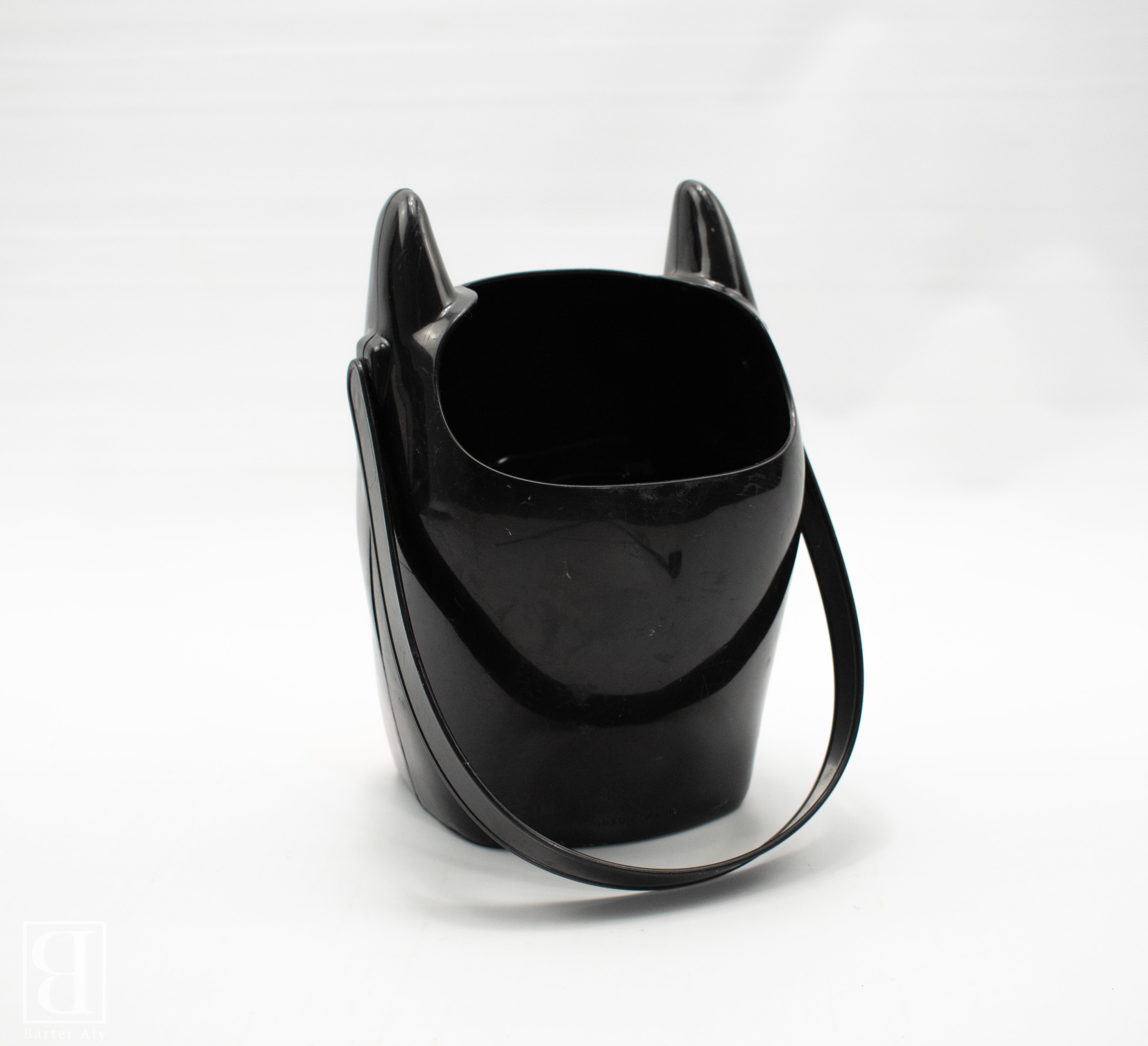 Vintage Halloween Candy Batman Bucket Candy Carry With Handle Used Plastic