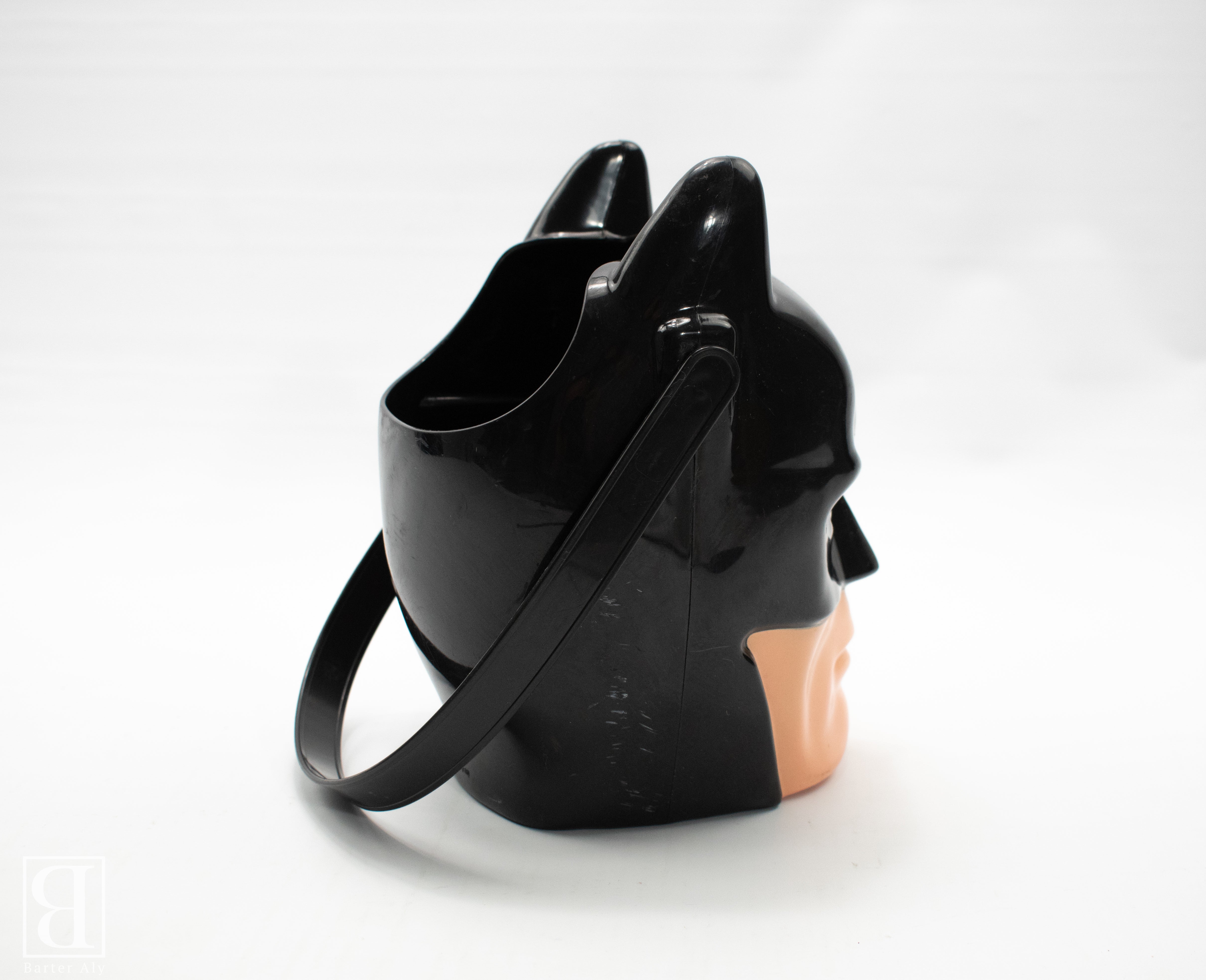 Vintage Halloween Candy Batman Bucket Candy Carry With Handle Used Plastic