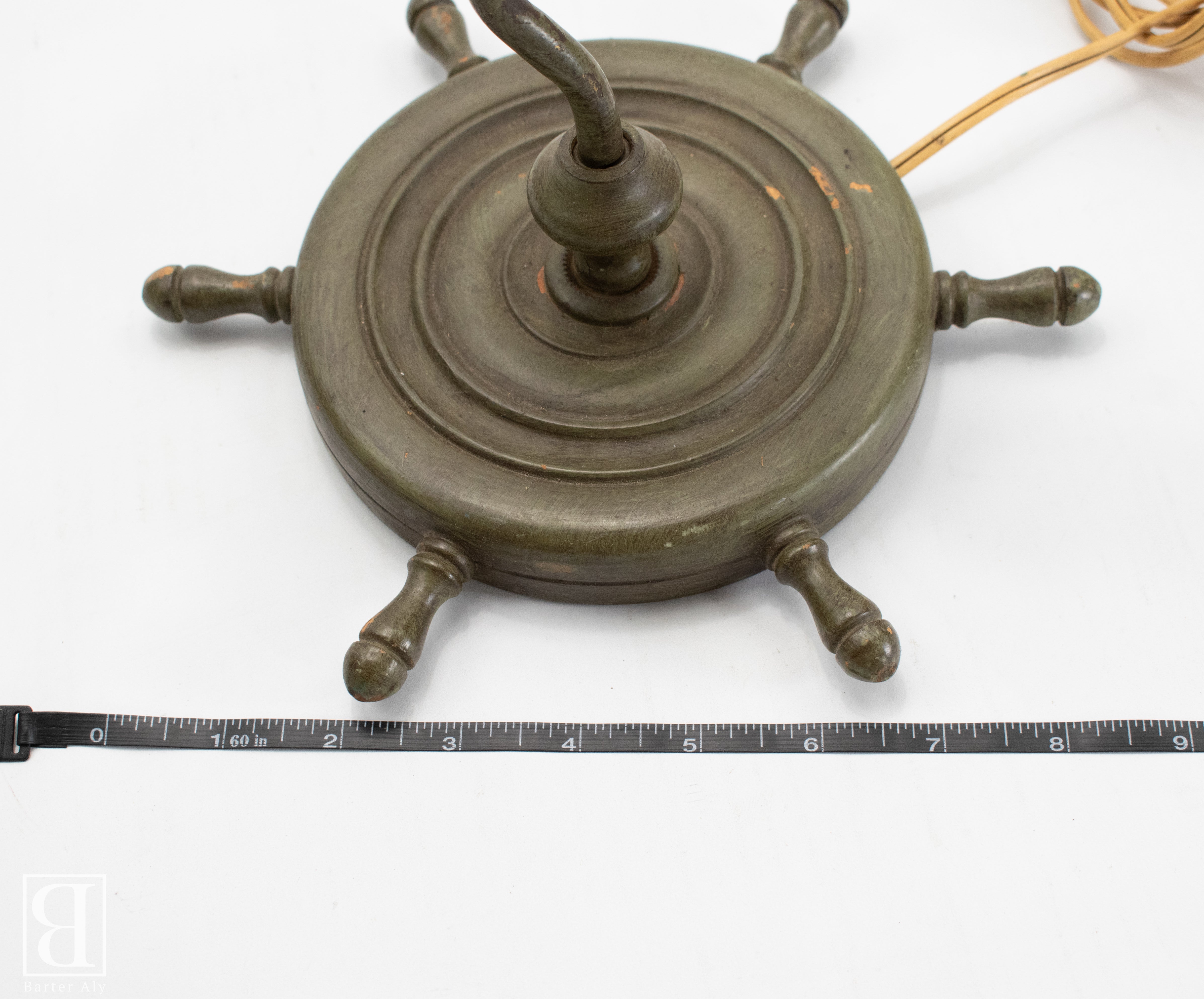 The American Colonial Line No. P-1 Wall Lamp Ship Wheel Vintage Used