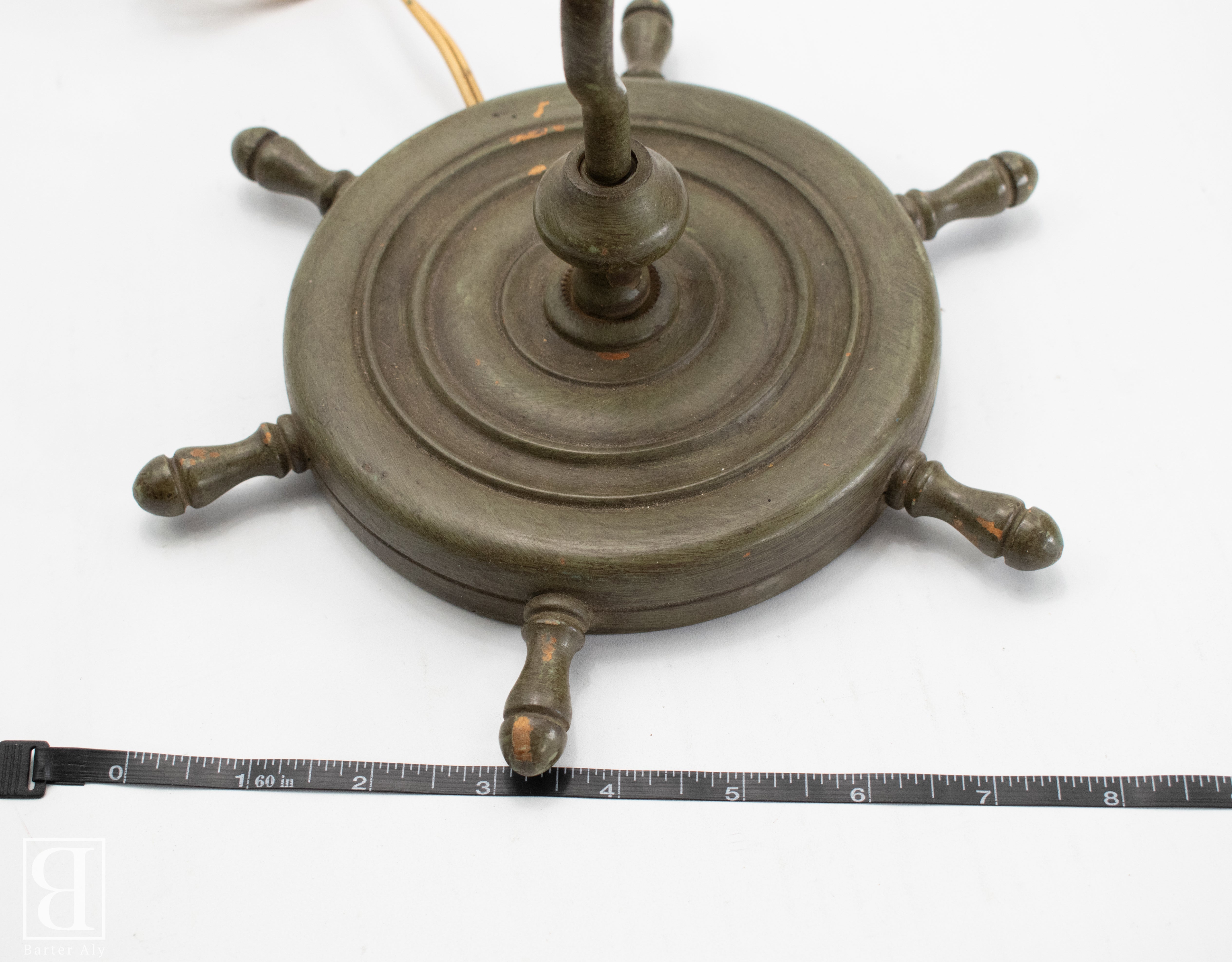The American Colonial Line No. P-1 Wall Lamp Ship Wheel Vintage Used