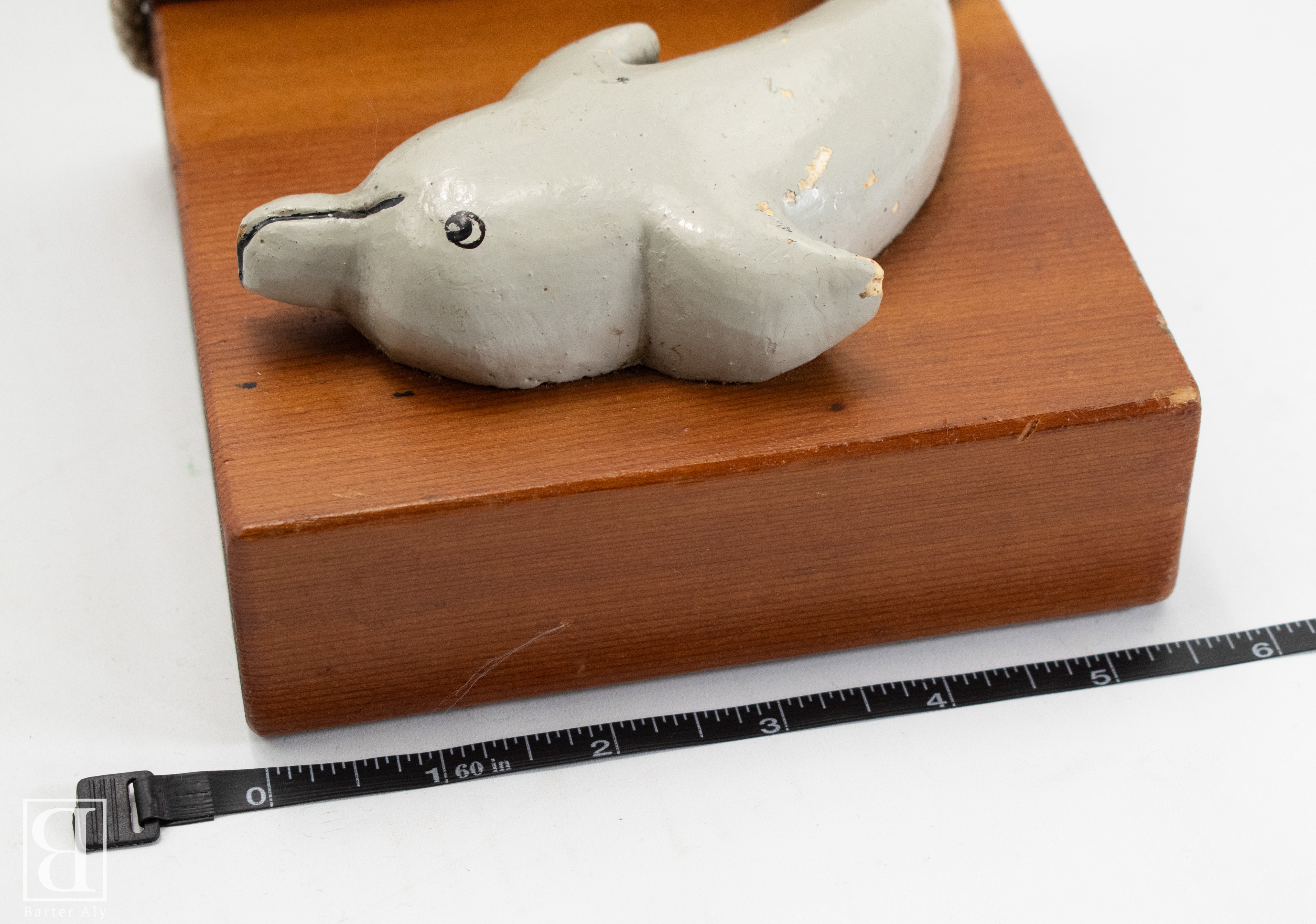 Vintage Bookend Book Holders Dolphins Wood Unique Made Collectible Set used Book Ends