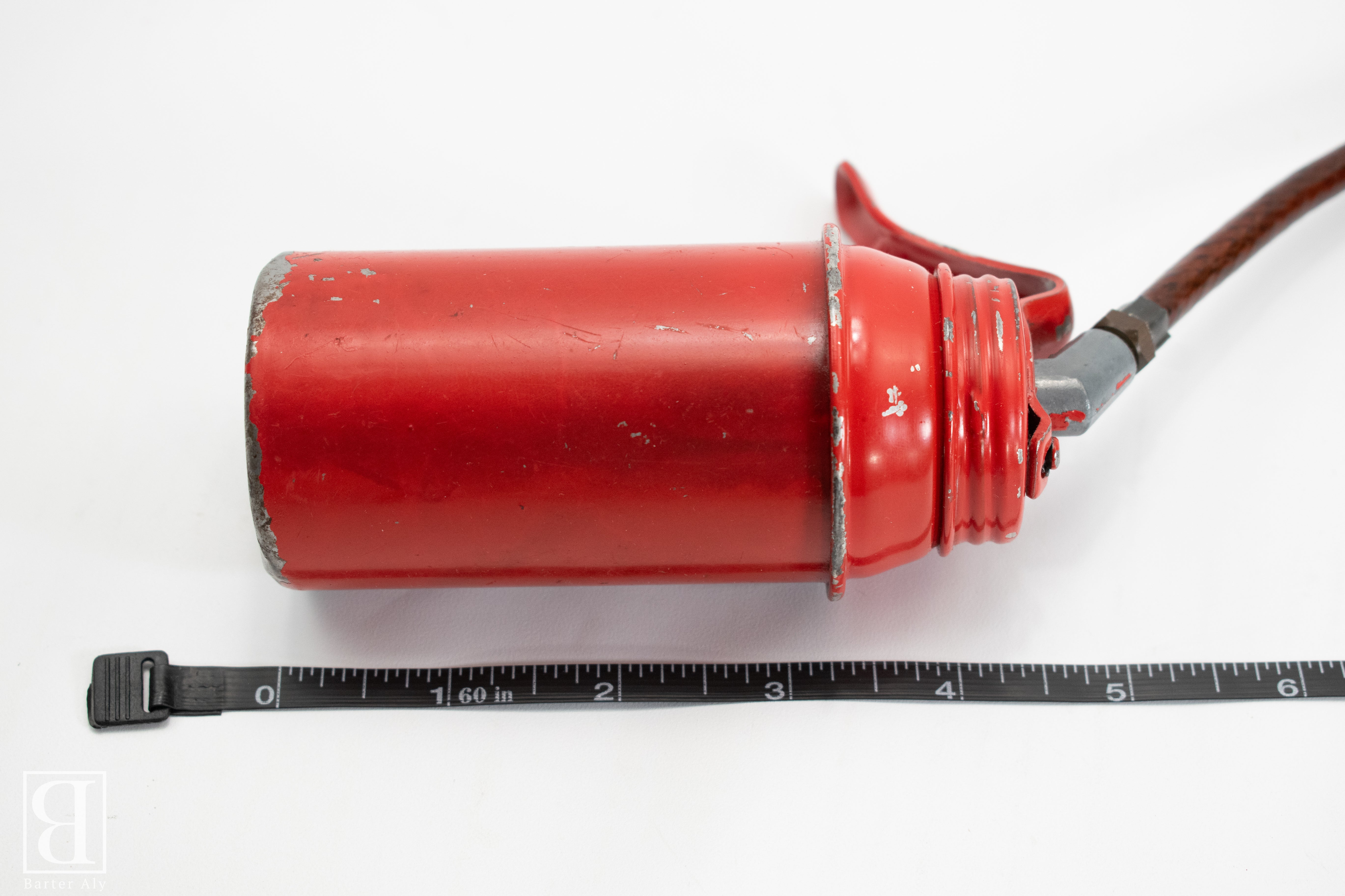 Vintage Eagle Steel Safety Gas Can 1/4 US Gallon & Mini Oil Pump Can Red