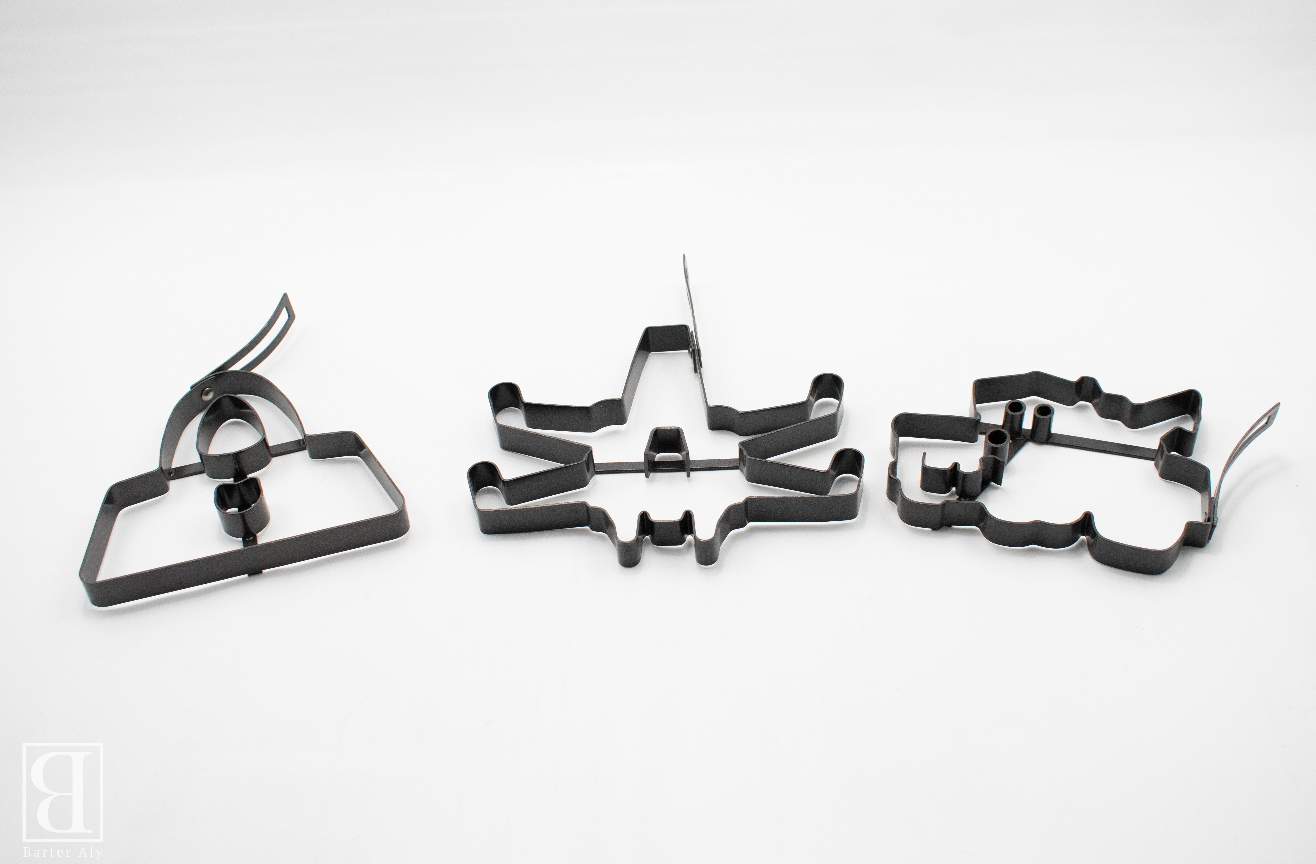 Star Wars Pancake Metal Shape Cooking Used Molds Set of 3 Black Metal