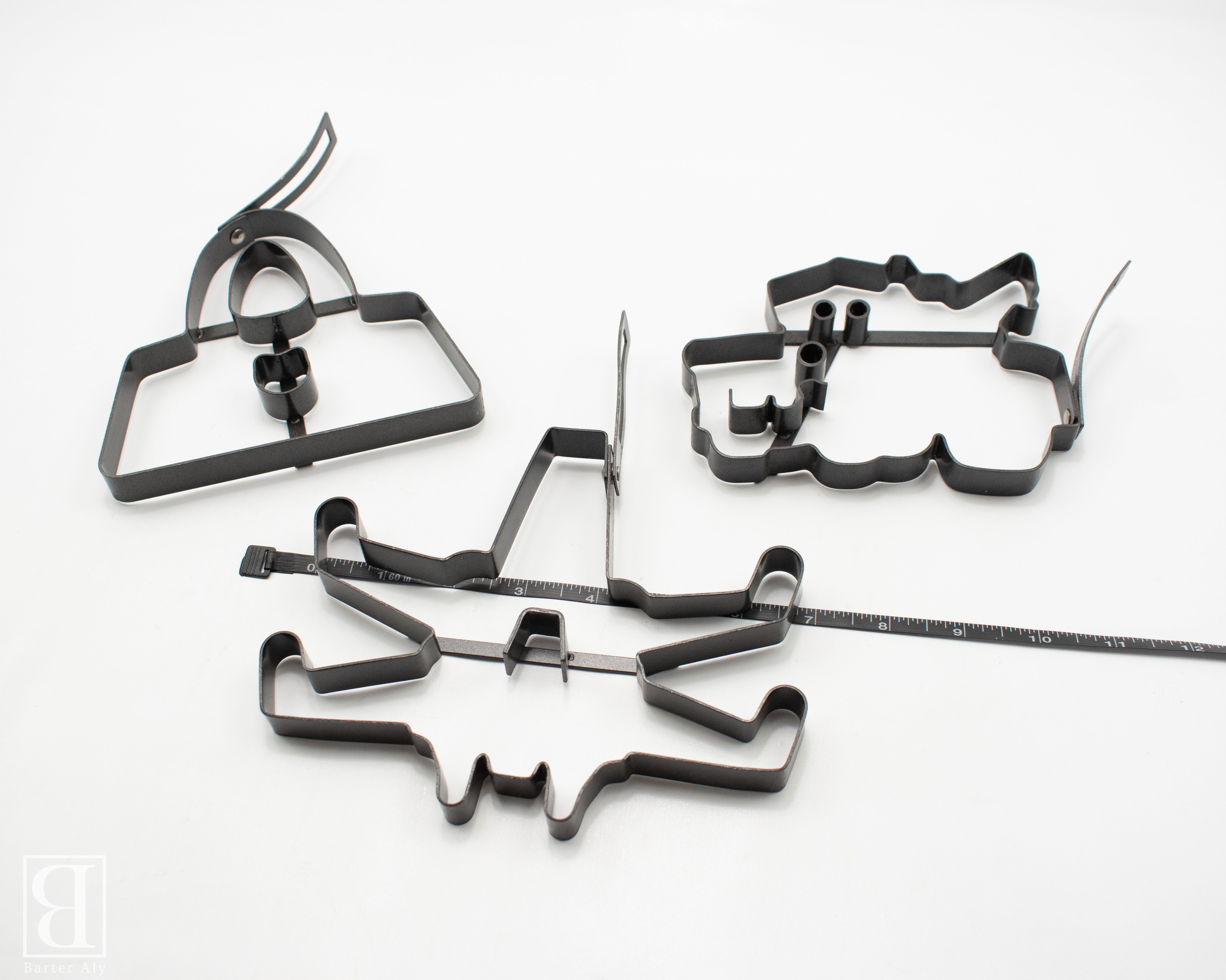 Star Wars Pancake Metal Shape Cooking Used Molds Set of 3 Black Metal