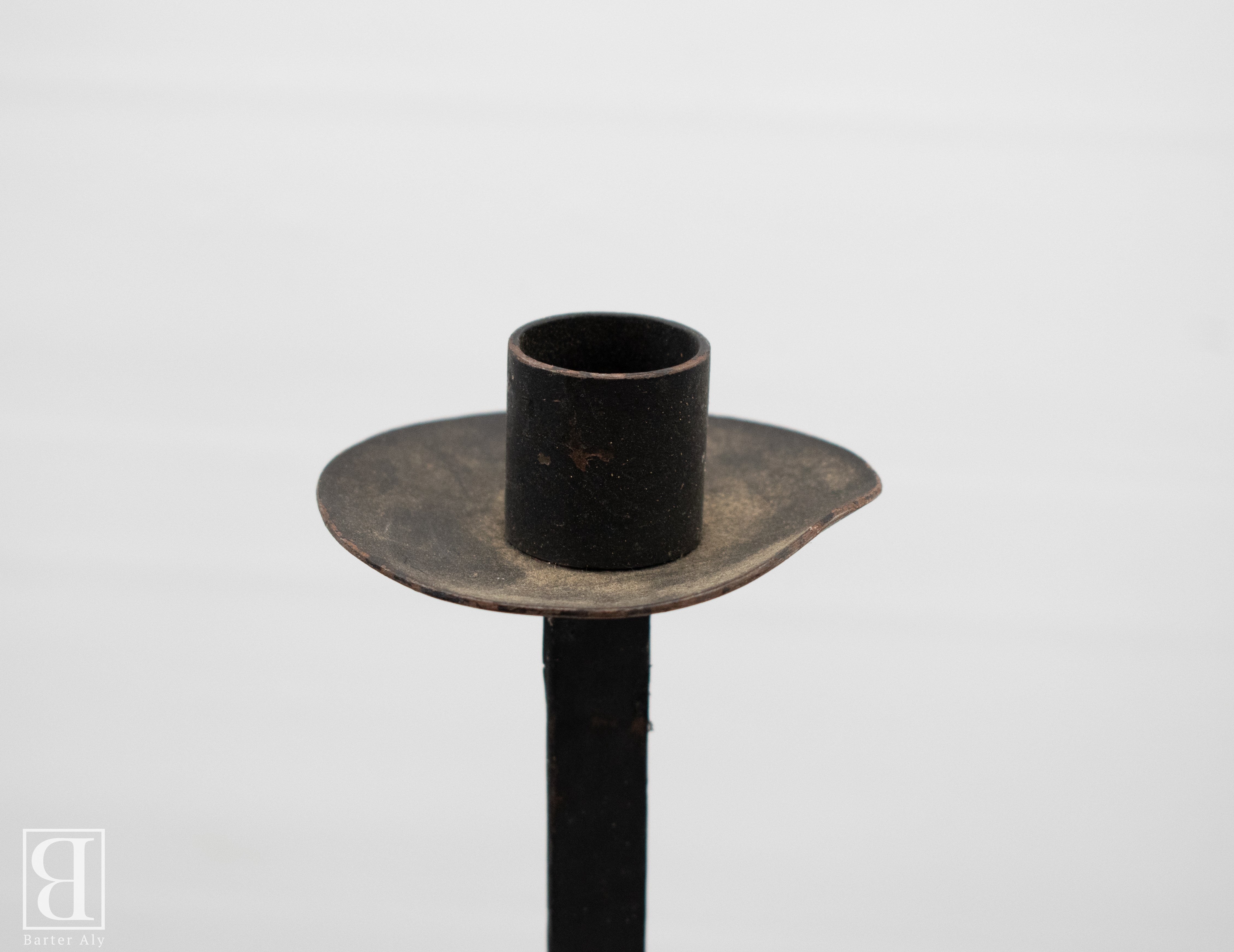 Metal Candle Yard Lawn Decor Standing Candle Holder Black Used