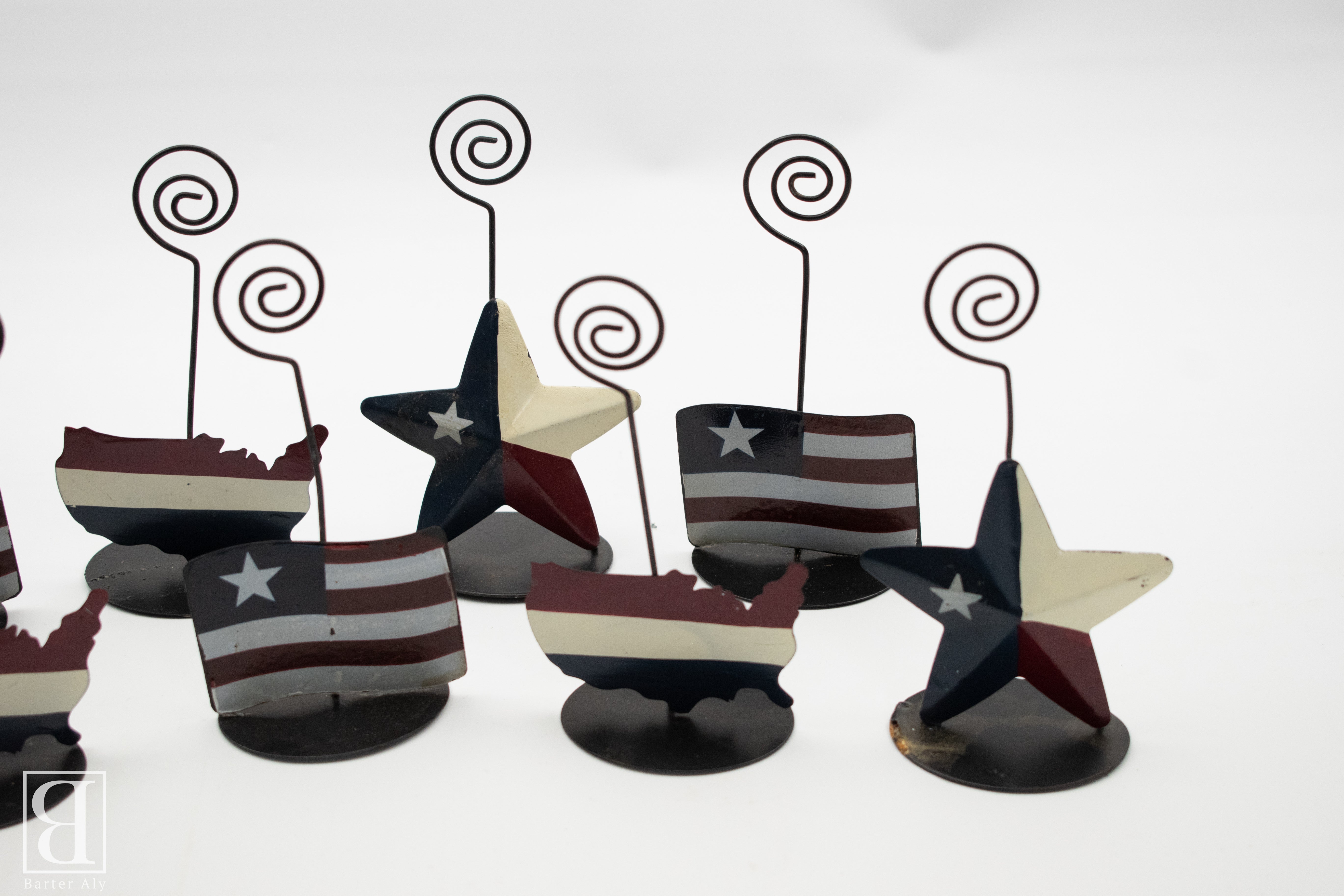 Texas Detractive Metal USA Pride 4th of July Decor Used Lot of 10