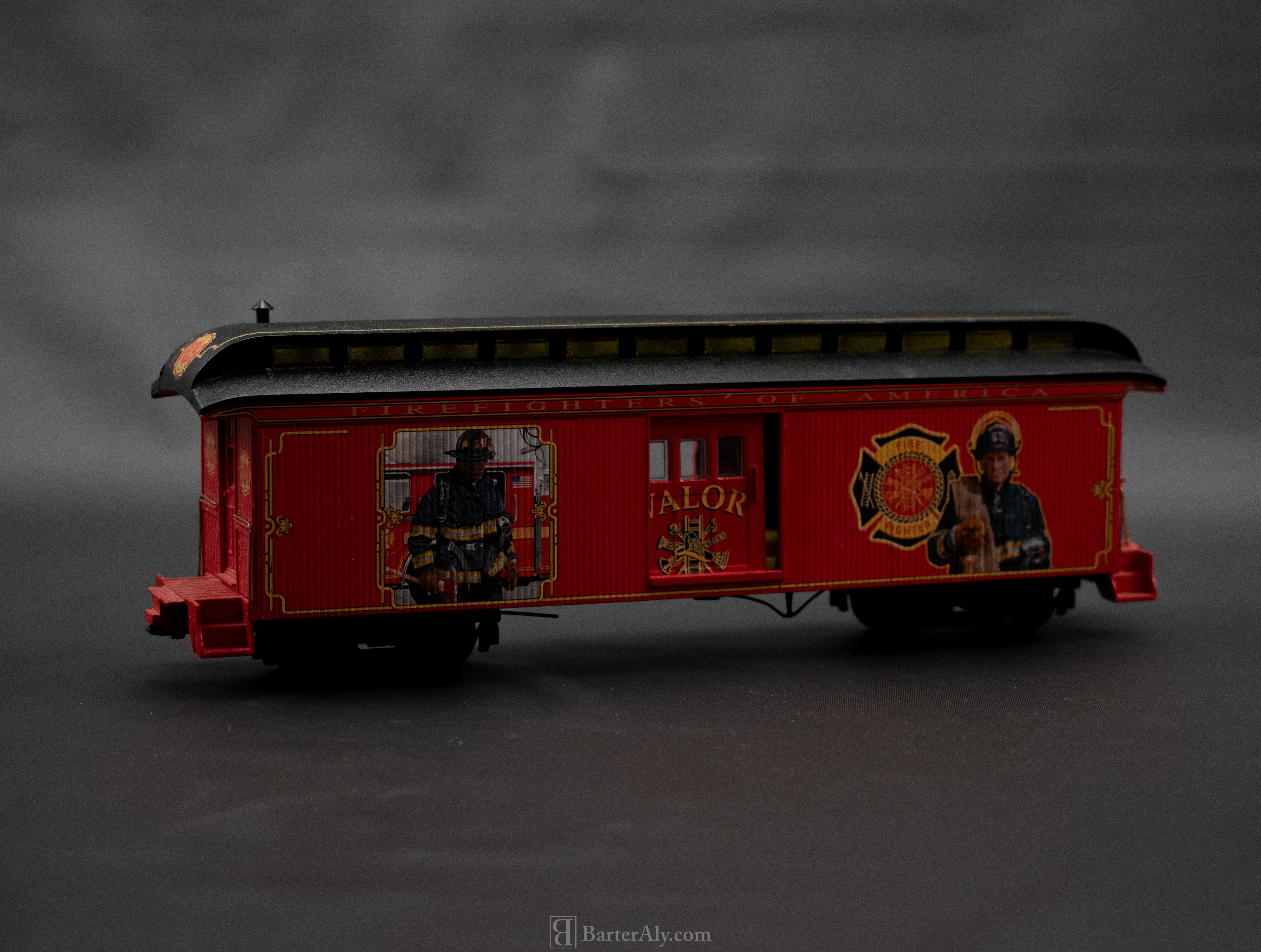 Fire Fighters of America Red Model Train  Hawthorne Village 6inch