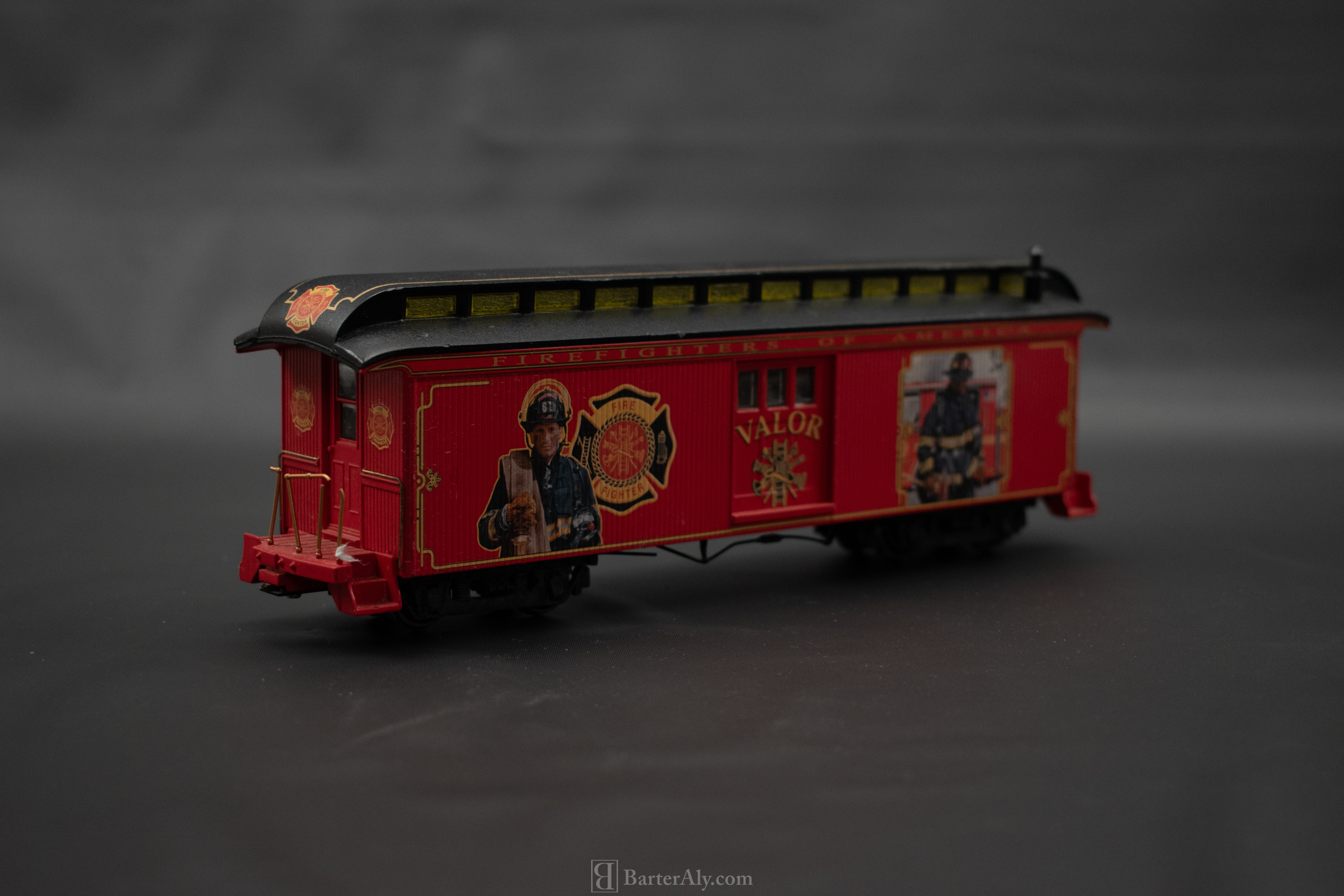 Fire Fighters of America Red Model Train  Hawthorne Village 6inch