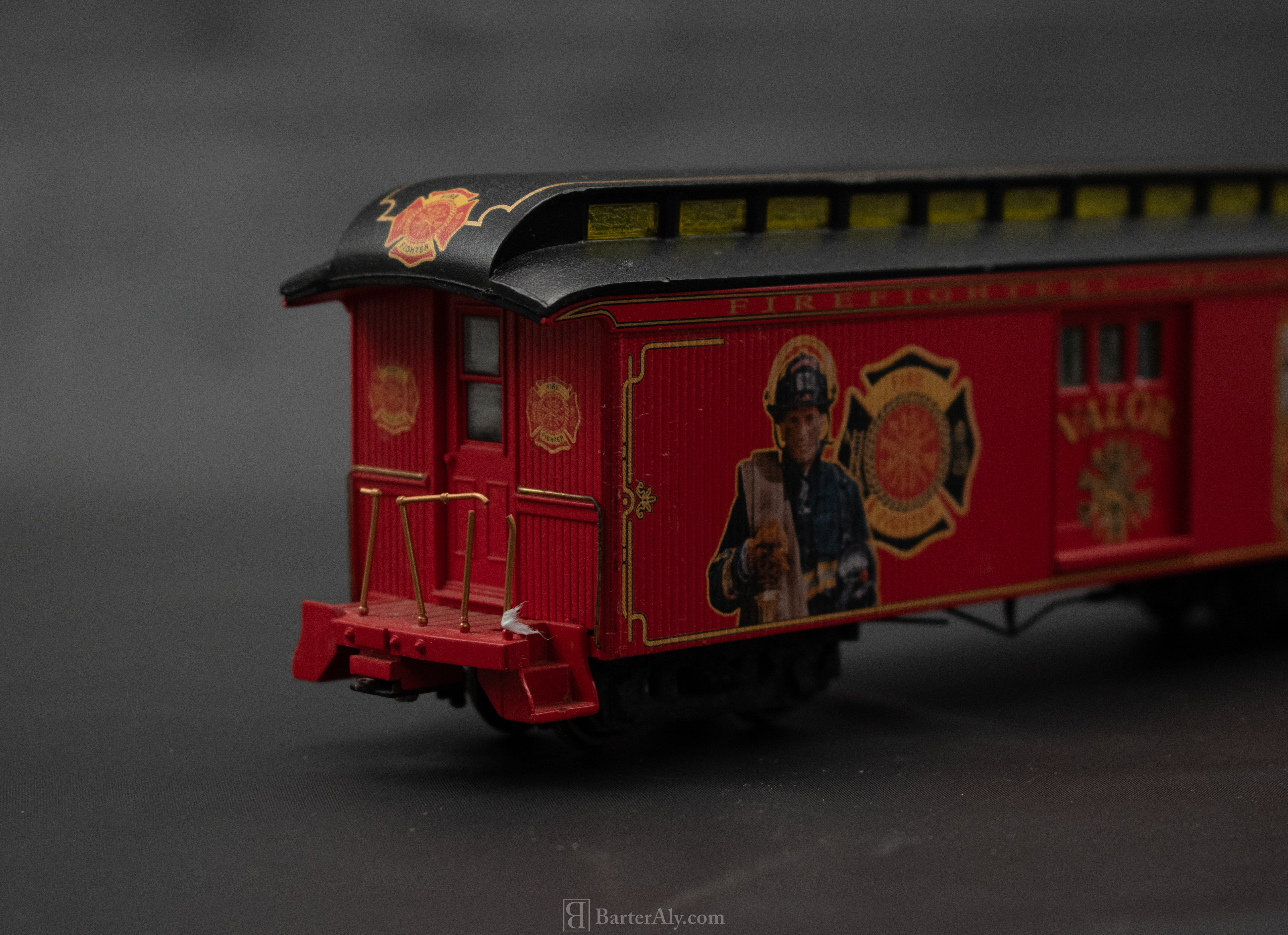 Fire Fighters of America Red Model Train  Hawthorne Village 6inch