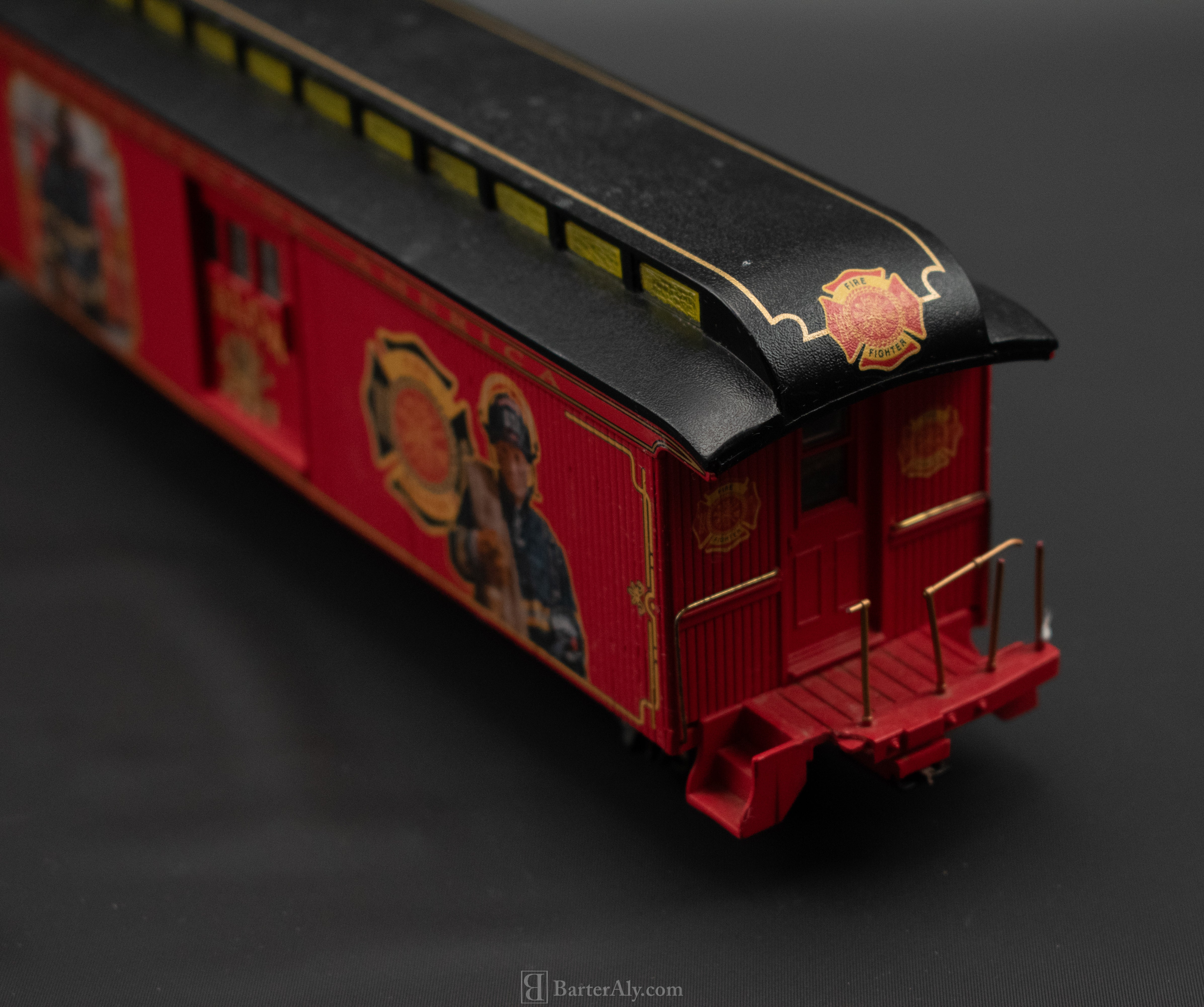 Fire Fighters of America Red Model Train  Hawthorne Village 6inch