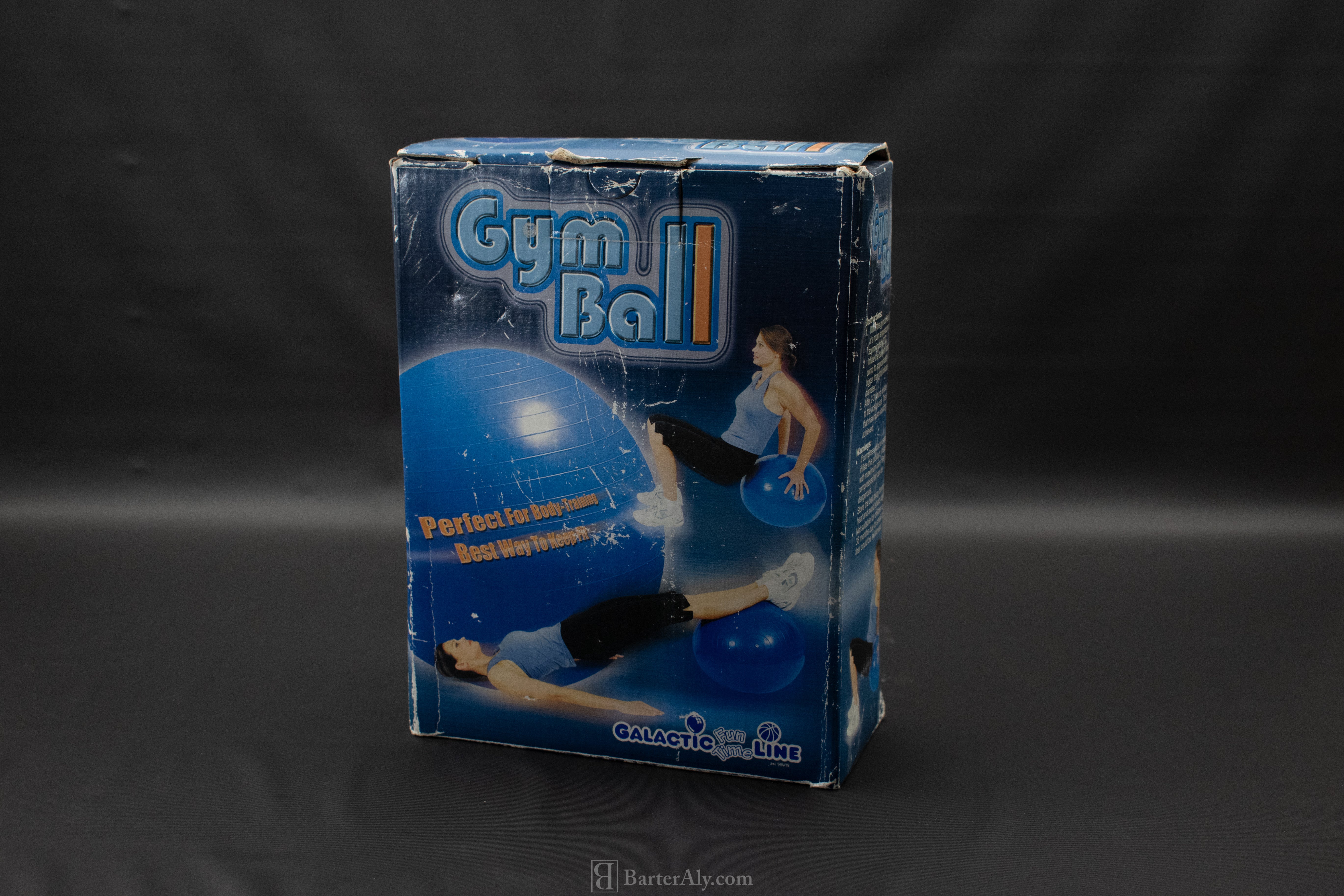 Vintage Gym Ball Galactic Fun Time Line blue workout ball 65 CM