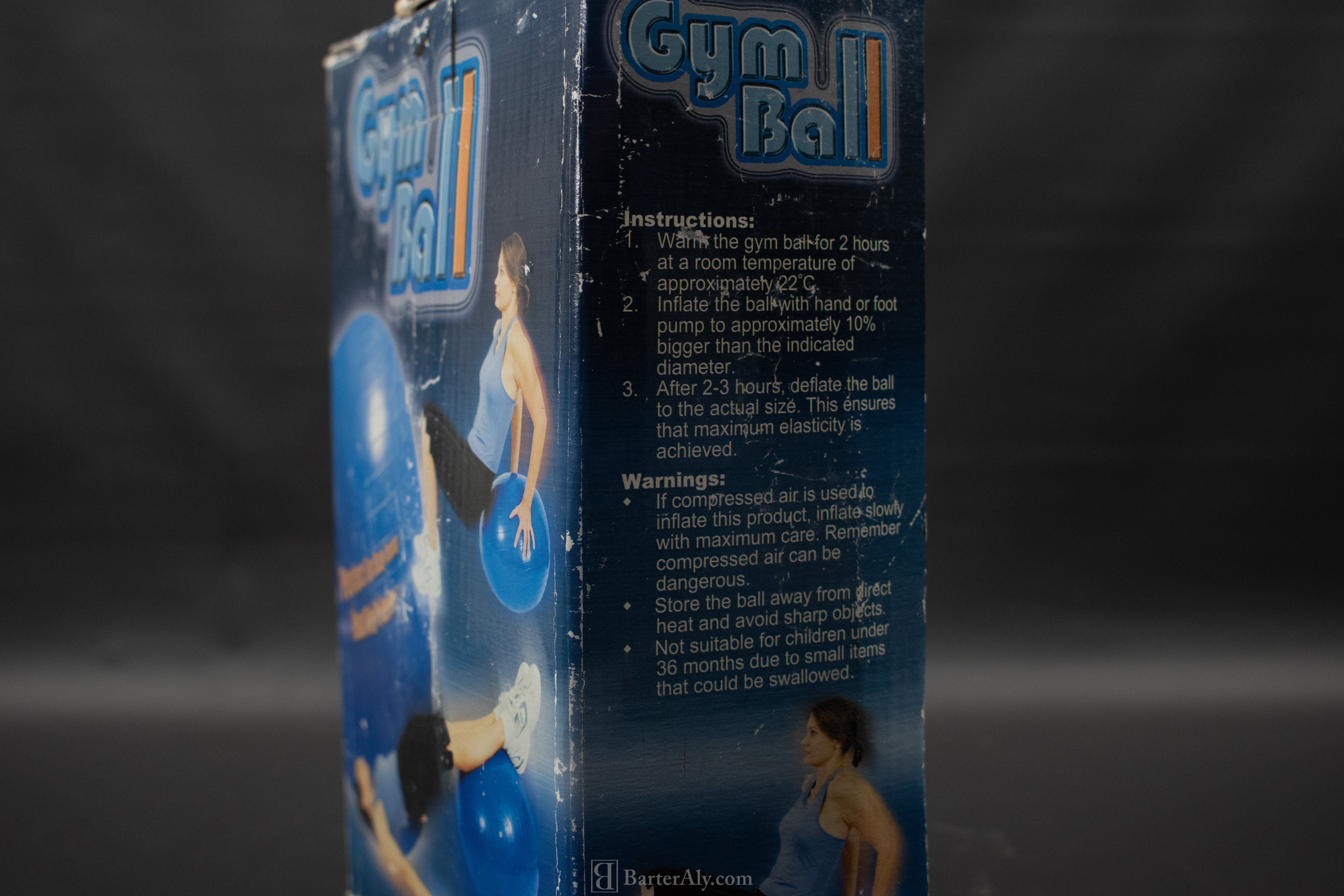 Vintage Gym Ball Galactic Fun Time Line blue workout ball 65 CM