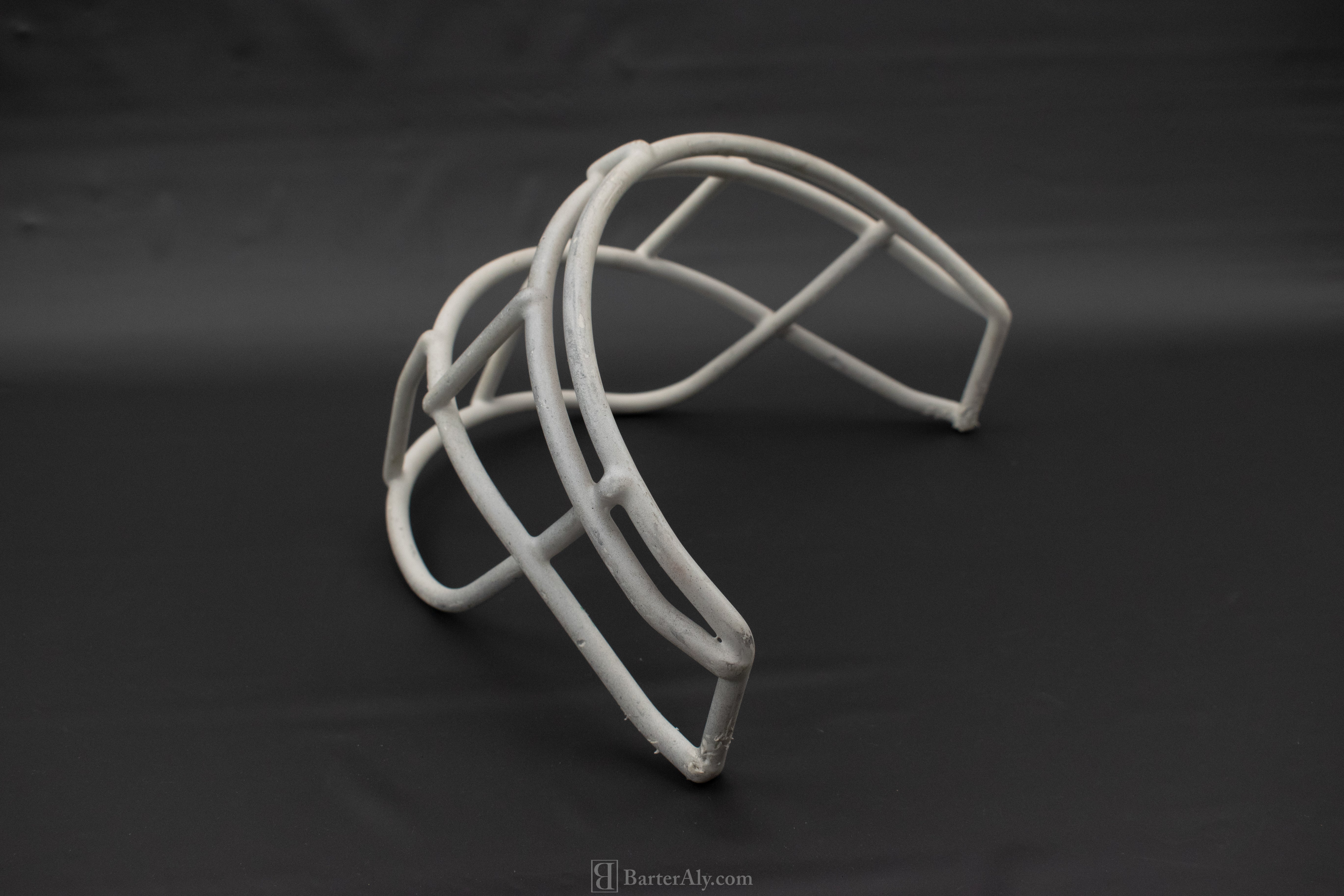 Football Helmet Face Mask White Helmet Face Cover Metal 10in