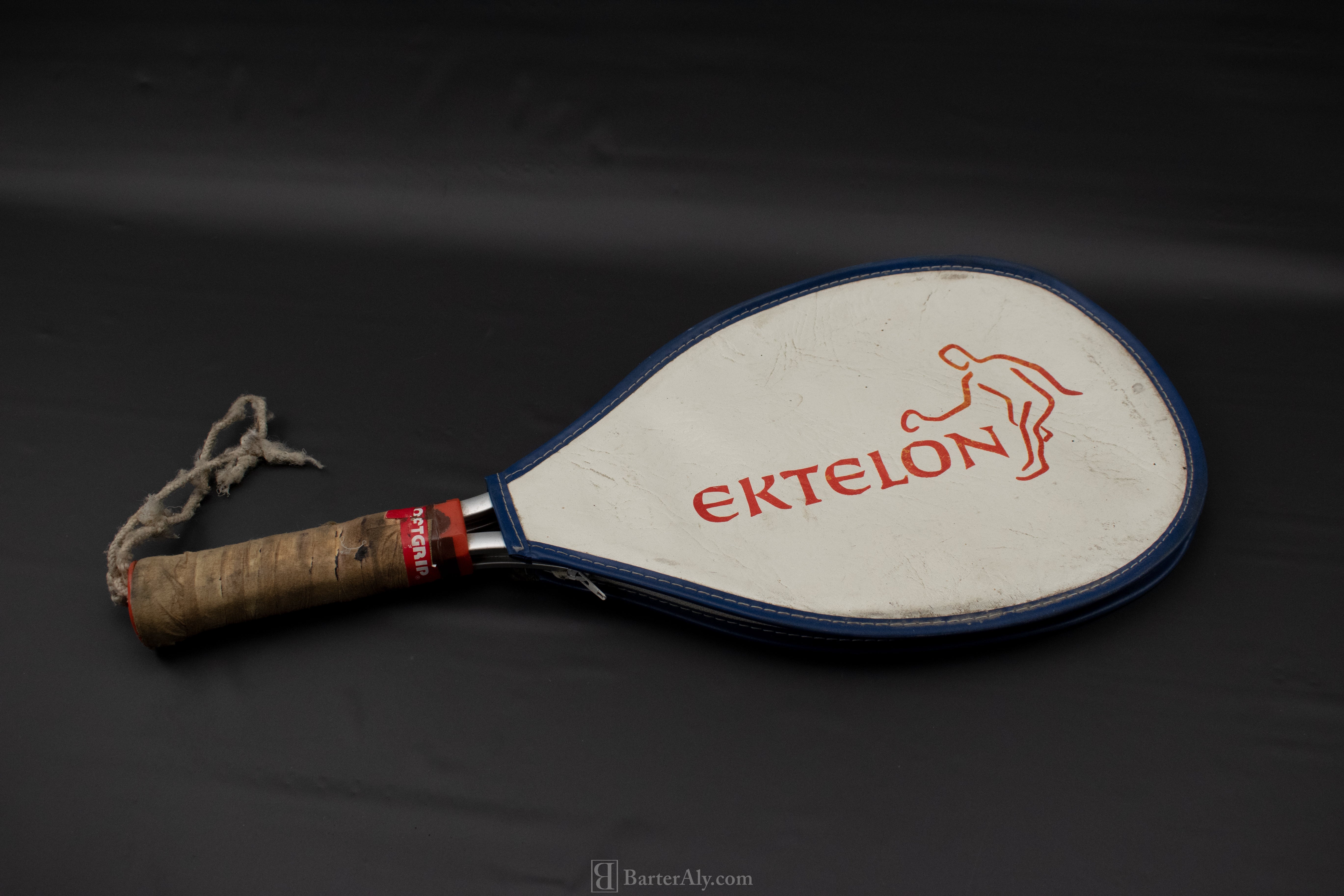 Vintage Ektelon Racketball Racket Raquette With Sleeve Used Soft Grip Orange 8.3