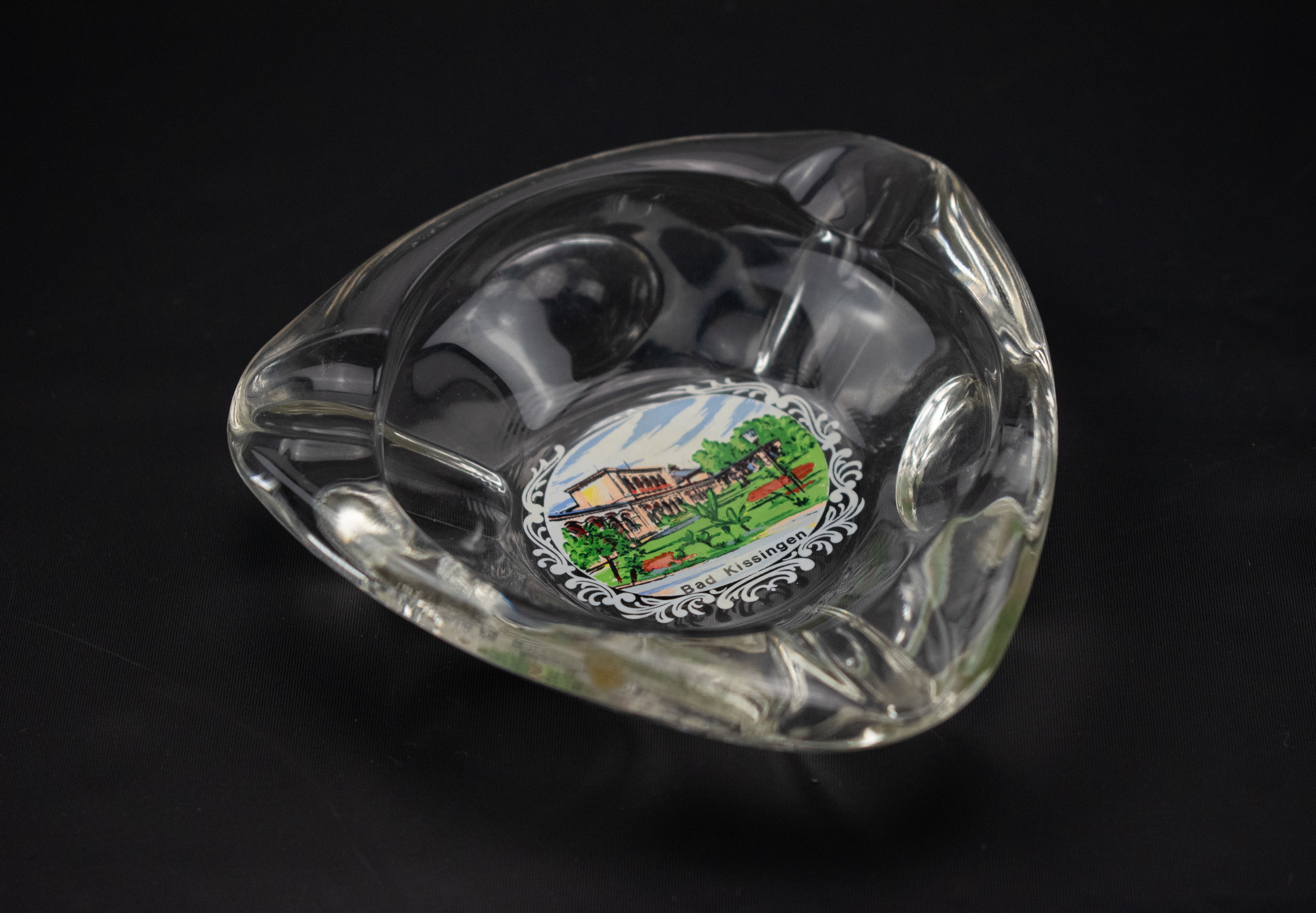 Ashtray Bad Kissingen Ashtray Clear Glass 4 inch Used