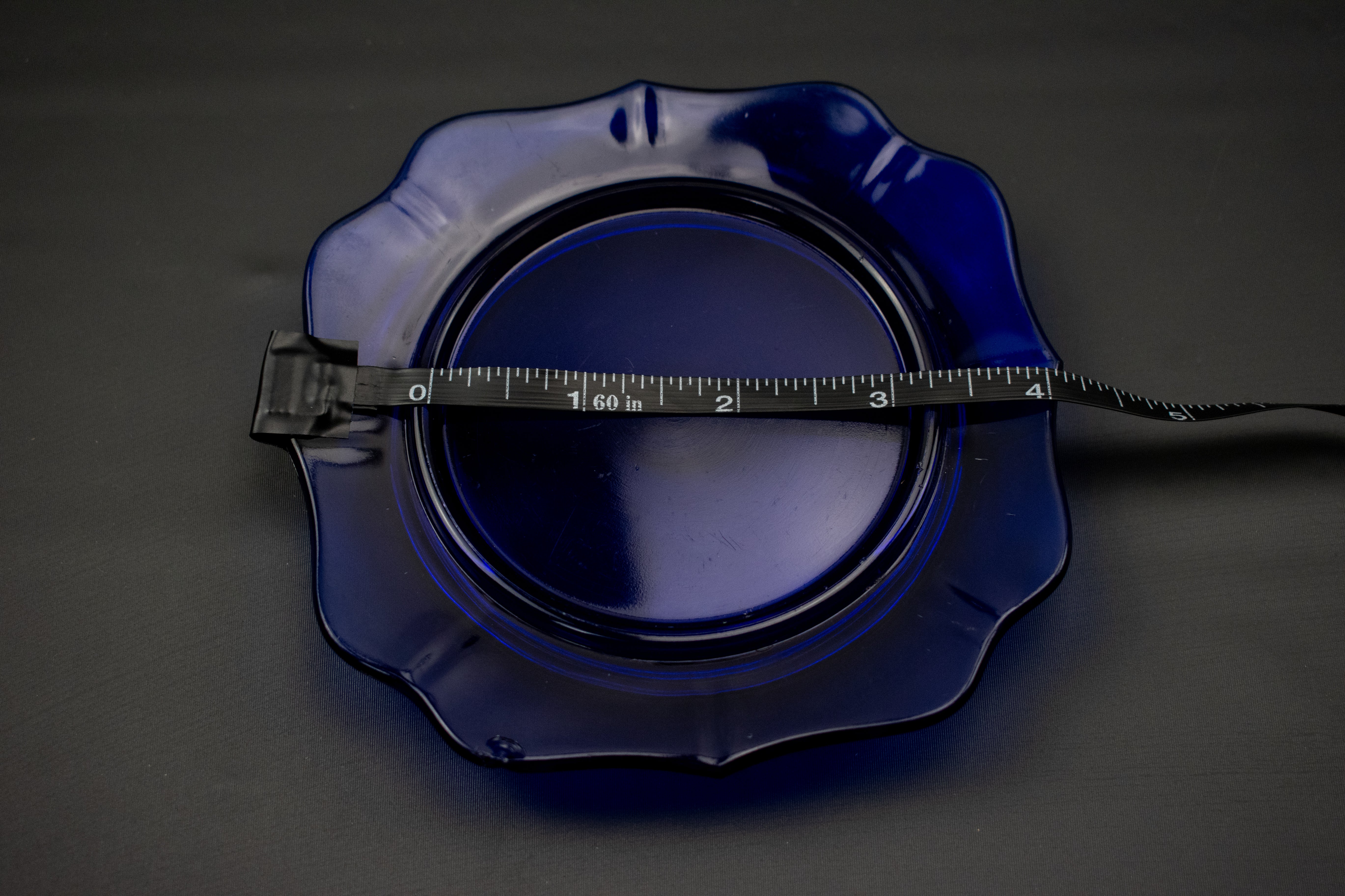 Candle Plate Cobalt Blue Glass Candle Plate Used 5inch Plate Candle Platform Glass