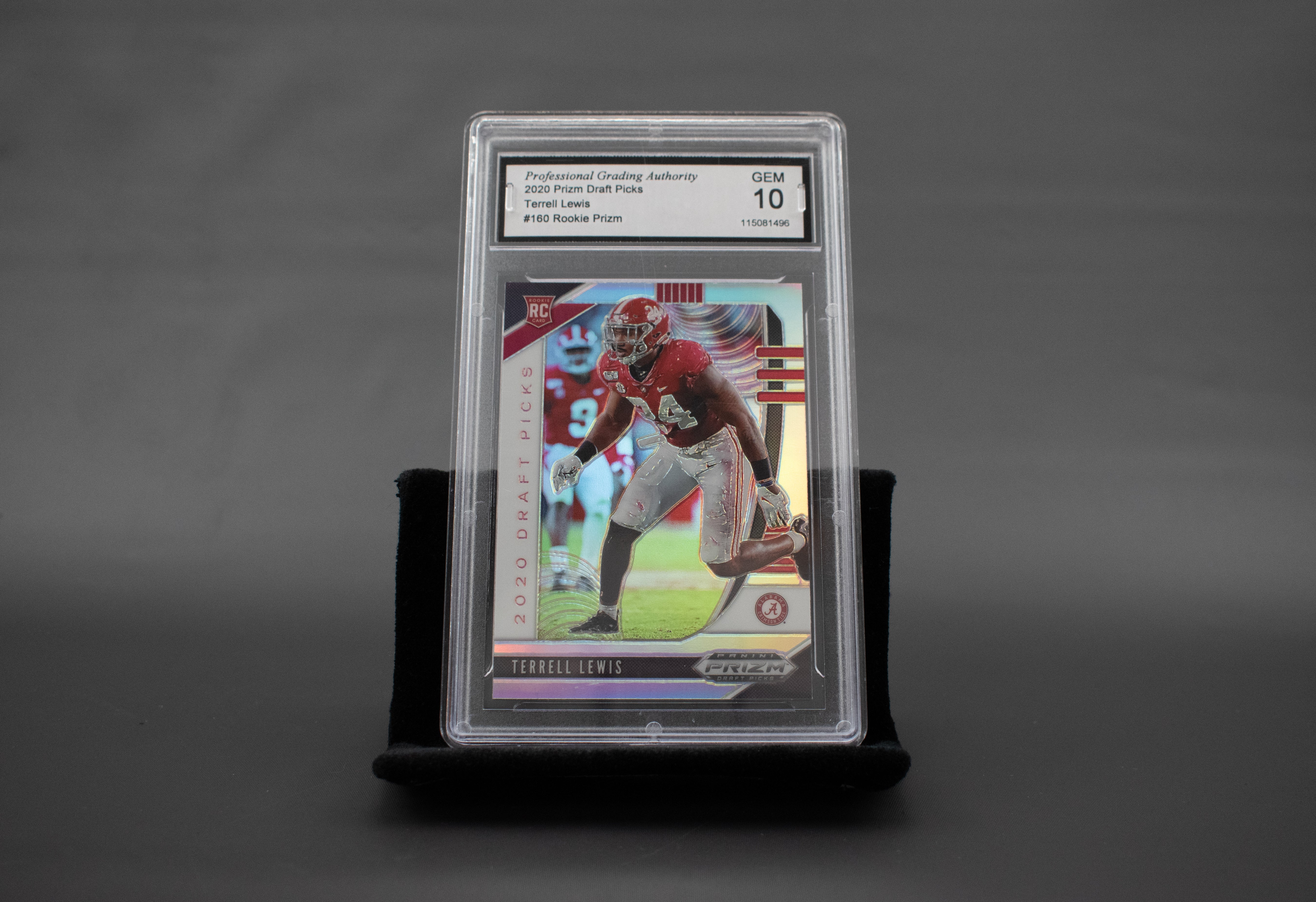 Terrell Lewis 160 Rookie Graded Gem 10 Prizm Draft Picks Football Card