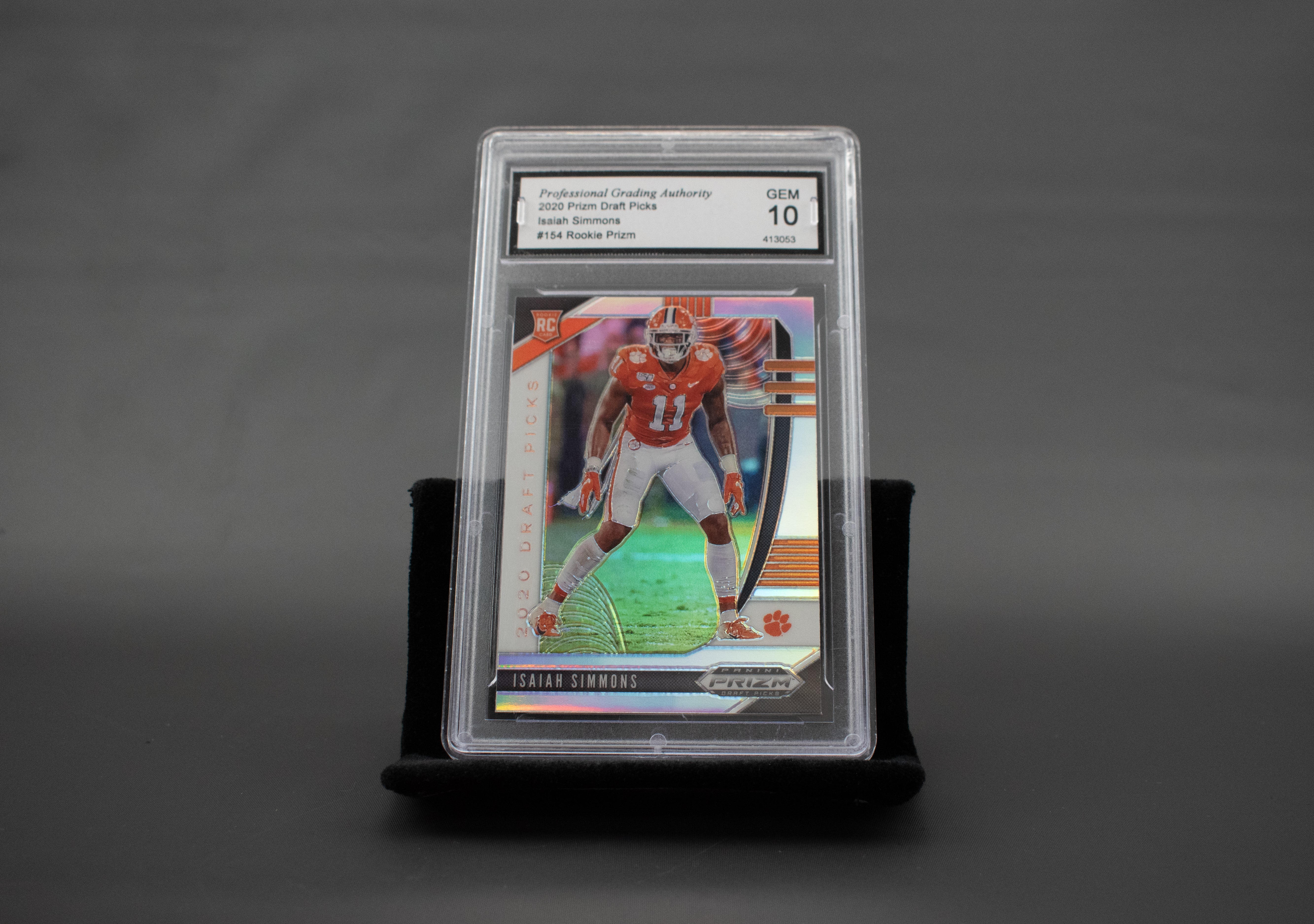 Isaiah Simmons 154 Rookie Graded Gem 10 Prizm Draft Picks Football Card Prizm