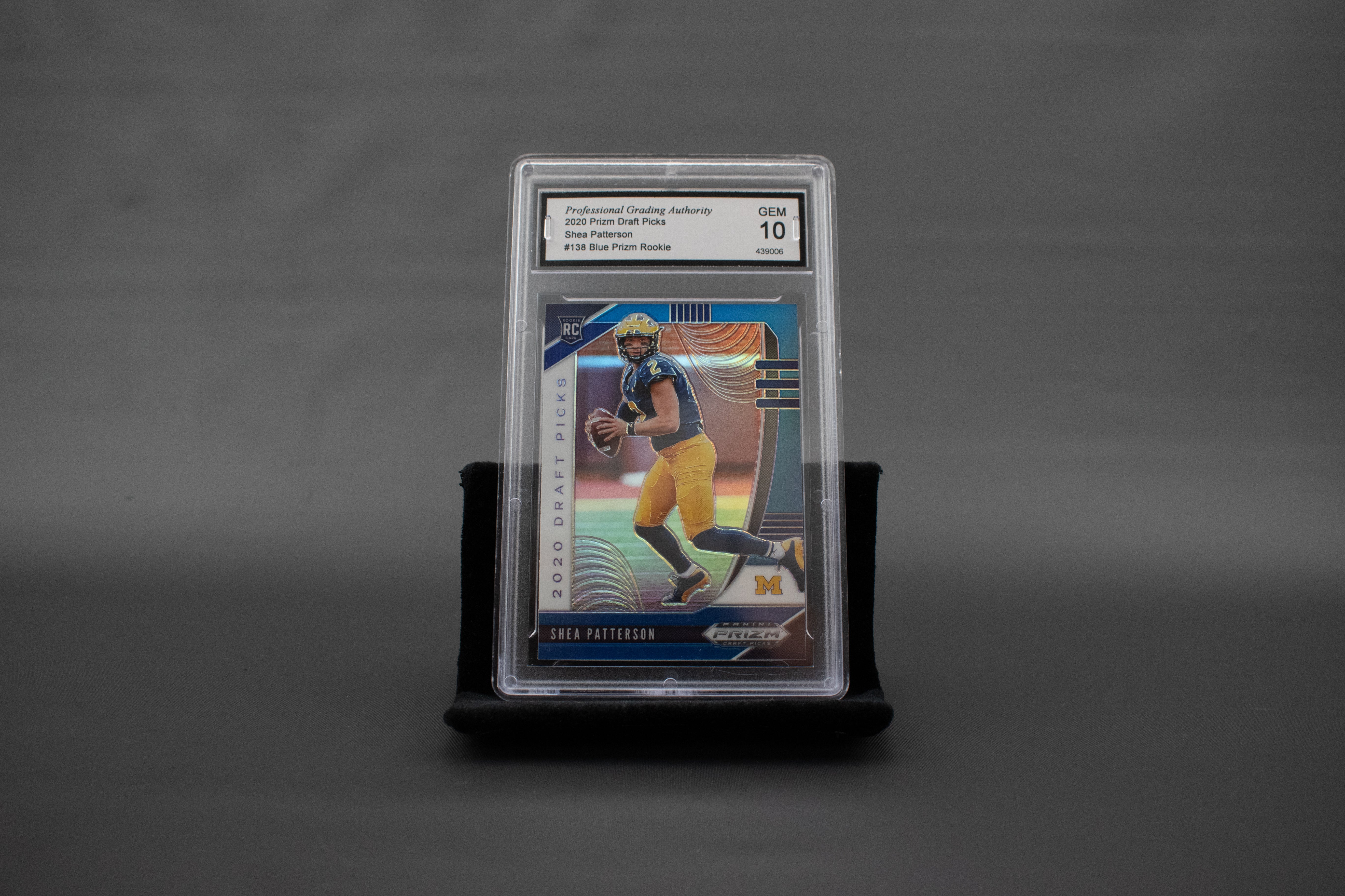 Shea Patterson #138 Blue Prizm Rookie 2020 Draft Picks Gem 10 Graded Football Card