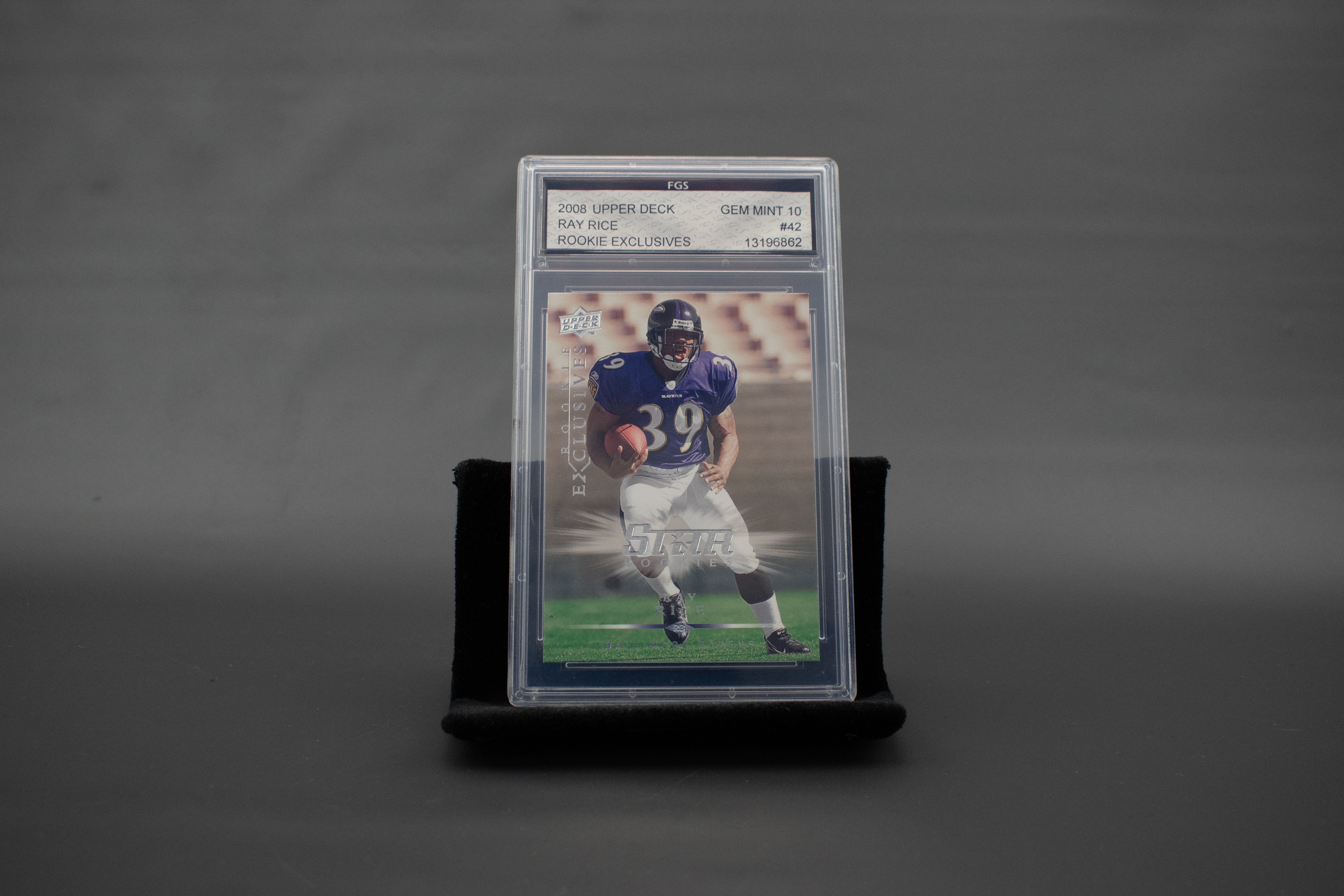 Ray Rice Rookie Exclusives 2008 Upper Deck GEM MINT 10 RE42 Baltimore Ravens