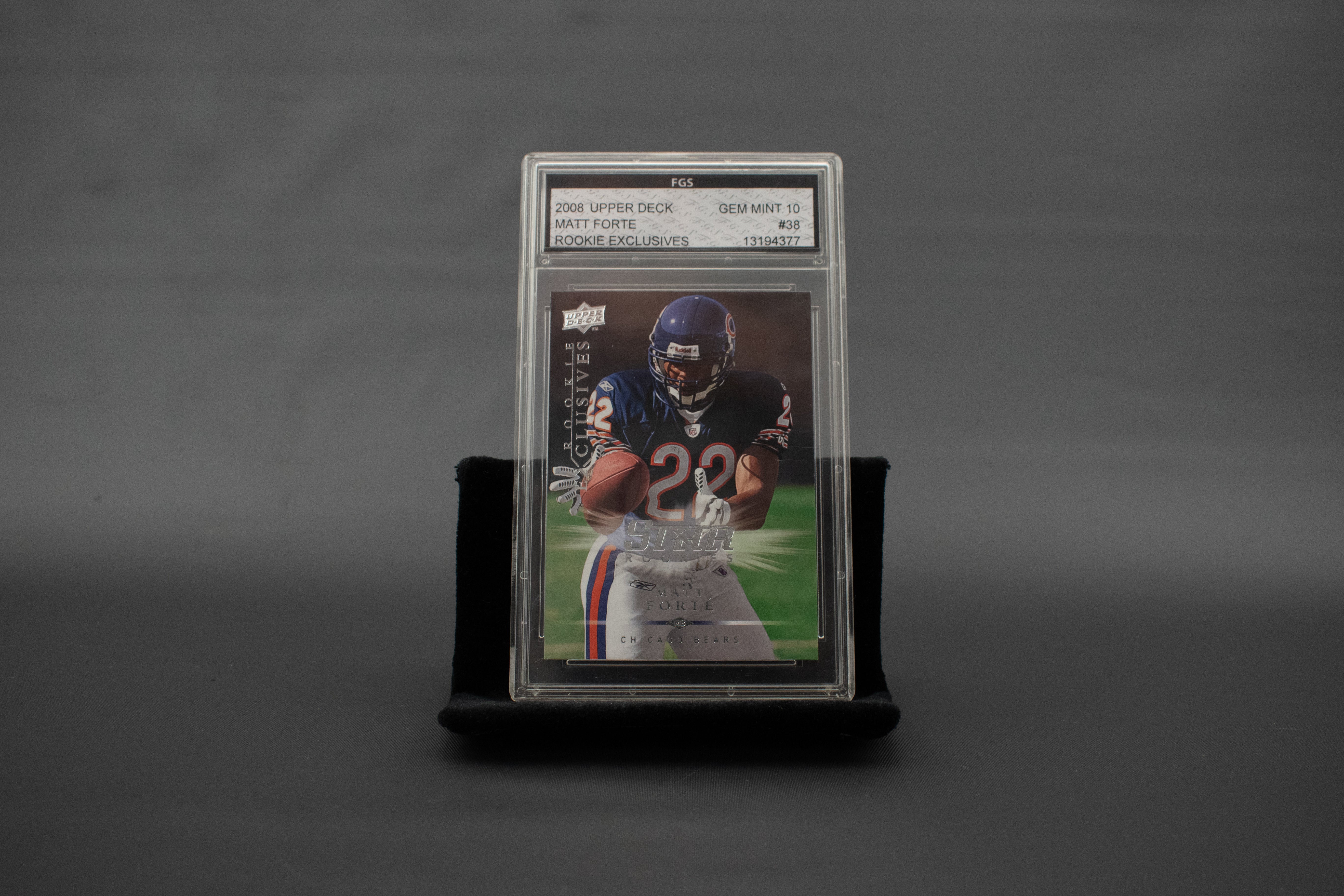 Matt Forte Upper Deck 2008 Rookie Exclusives RE38 Football Card Graded 10 Mint