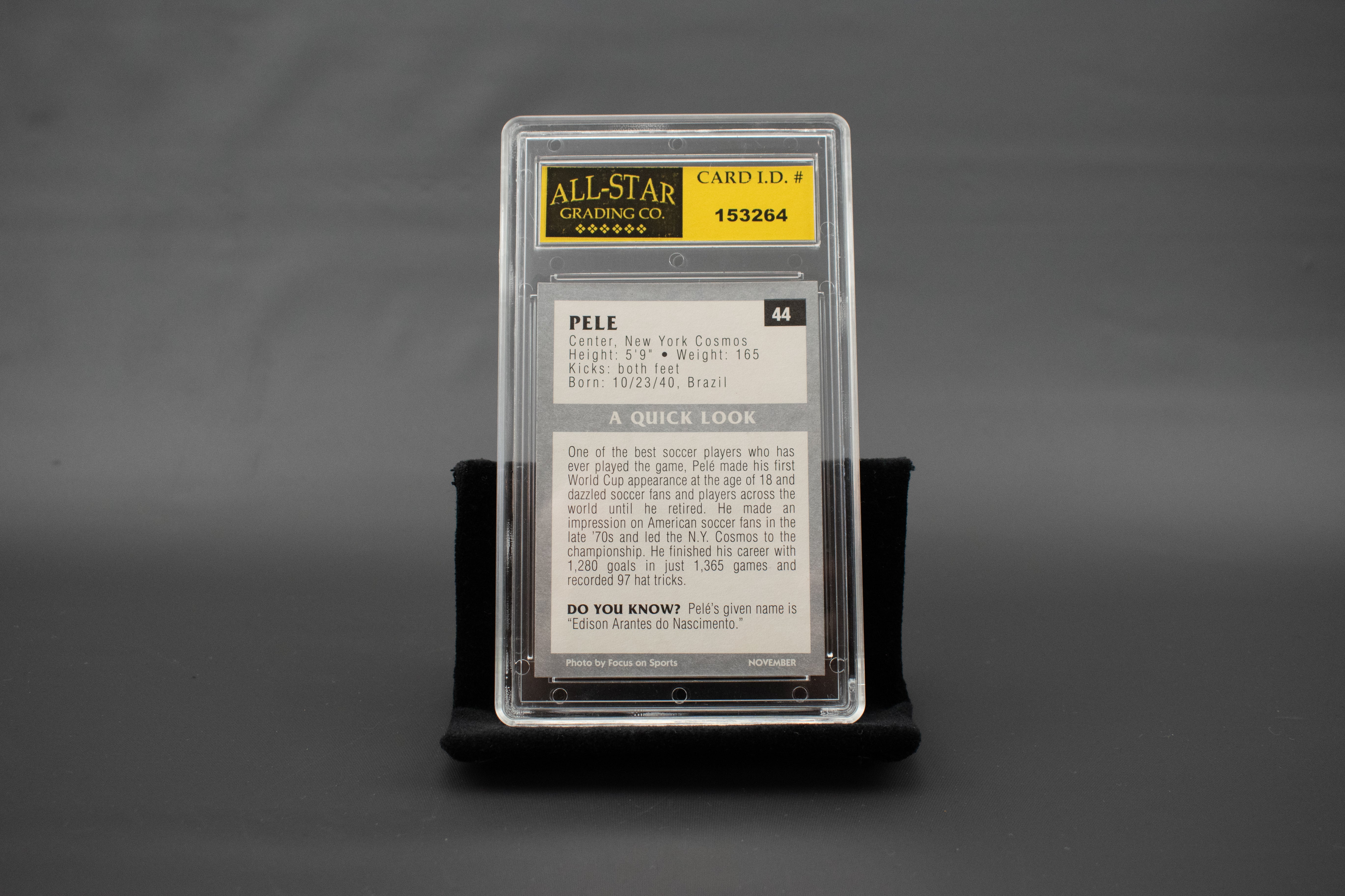 Pele Scarce TUFF STUFF Jr. Soccer Card #44 GRADED  MINT ASG 10