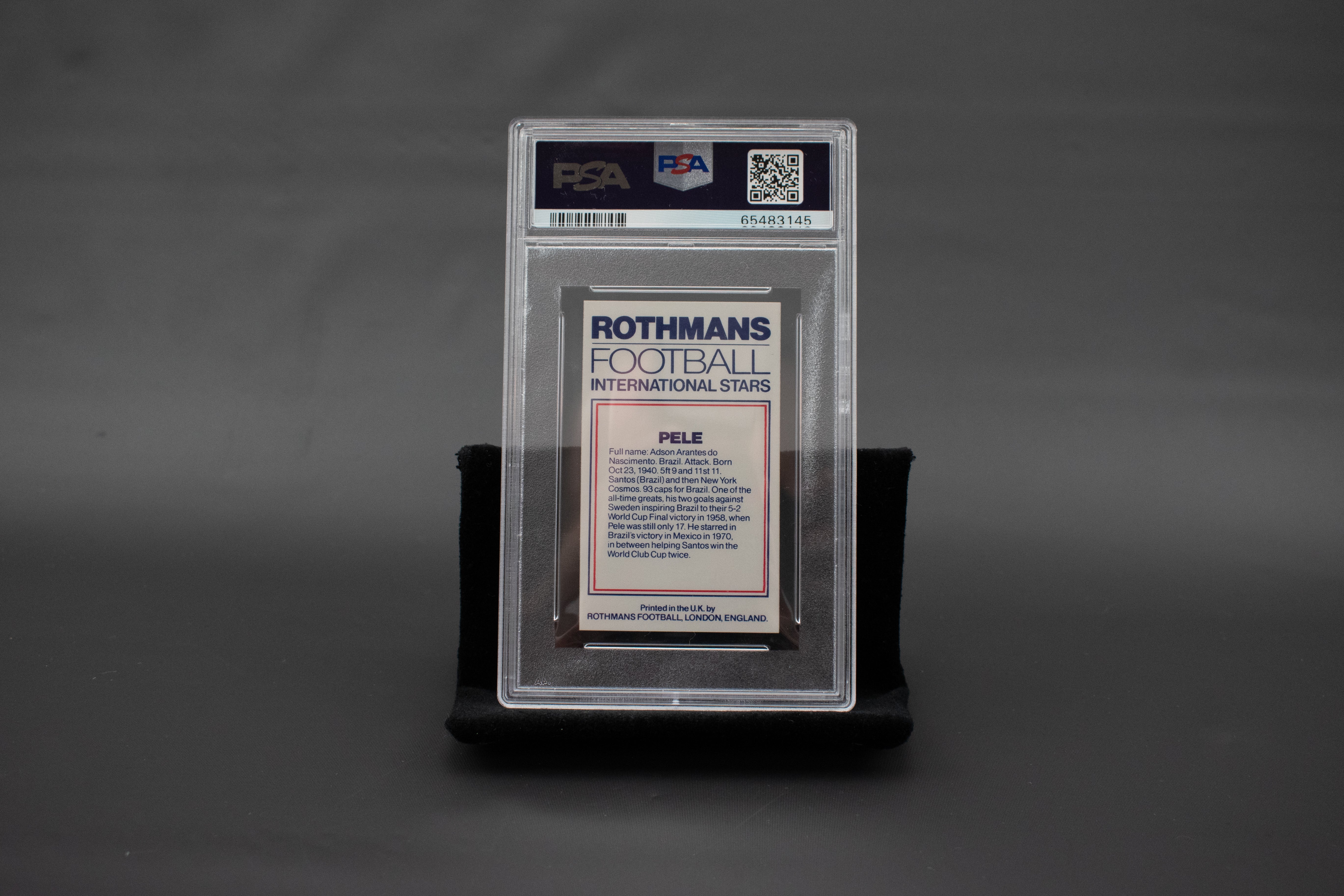 Pele International Stars Graded PSA 9 Mint Soccer Card 1984 Rothmans