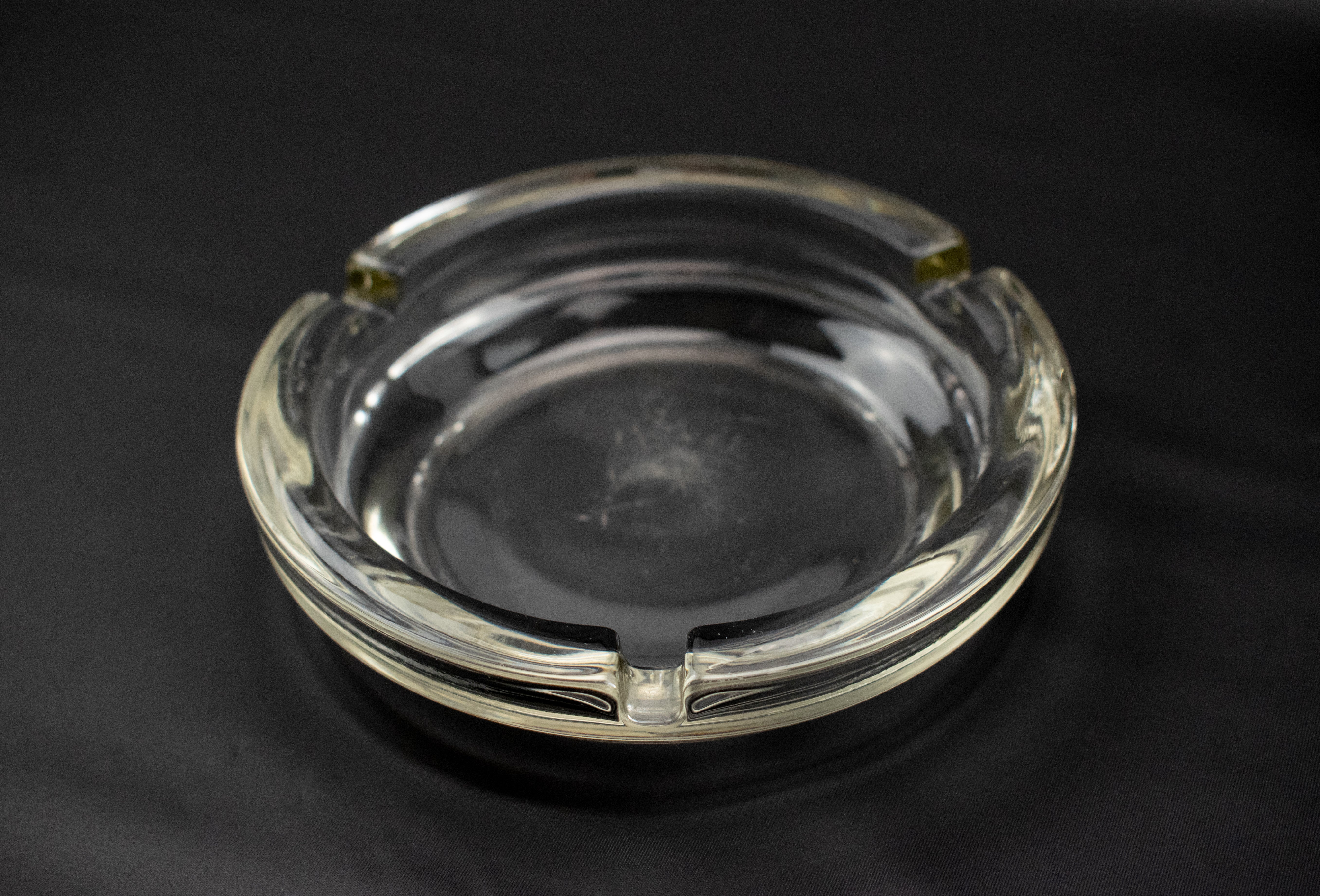 Ashtray Clear Glass Bowl Used 5 inch Clear Glass