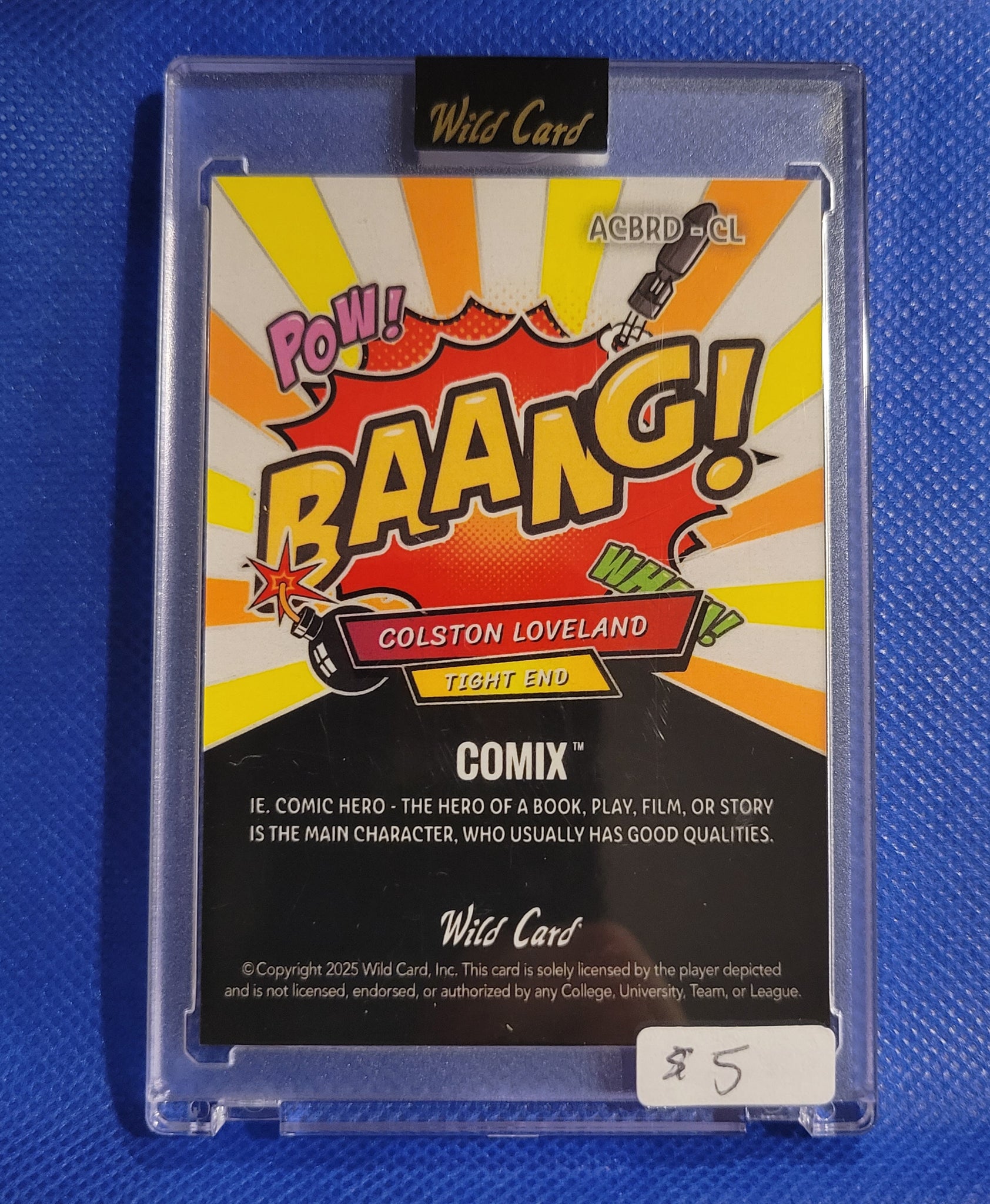 Colston Loveland Chicago Bears Rookie Comix Wild Card 2025 No.ACBRD-CL # 5/15