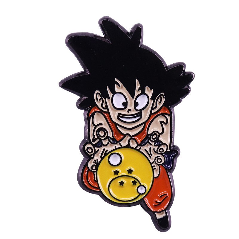 Cartoon anime character goku brooch