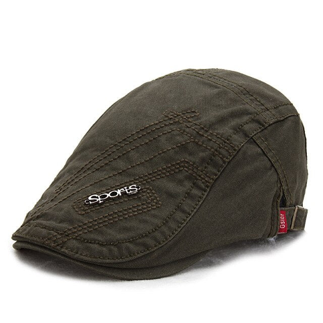 Casual Men's Hats Retro Berets Hat For Women Cotton Visors Embroidery Herringbone Flat Caps Artist Peaked Newsboy Cap